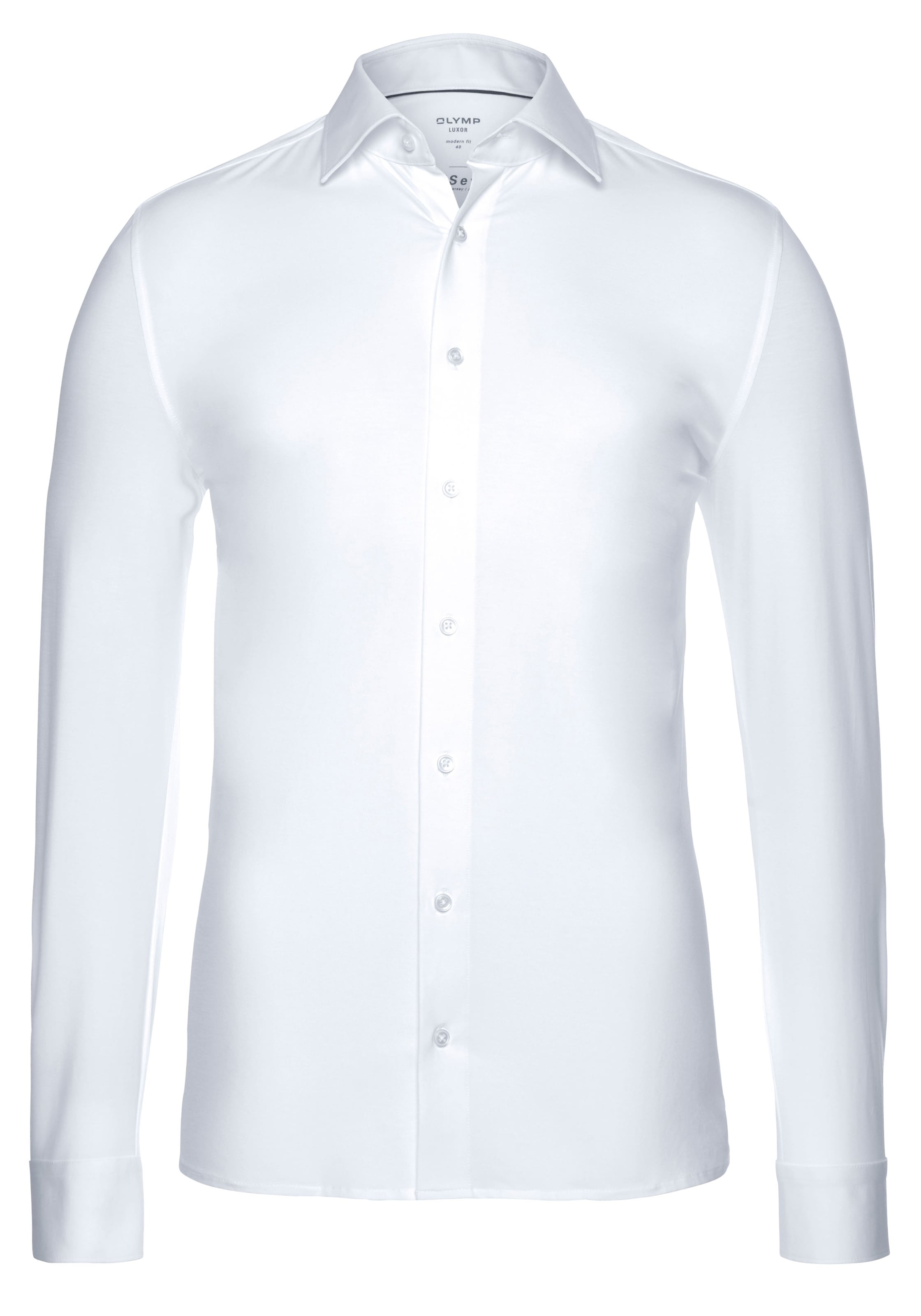 OLYMP Langarmhemd »Luxor 24/Seven modern fit Jerseyshirt« mit geruchshemmenden Materialeigenschaften
