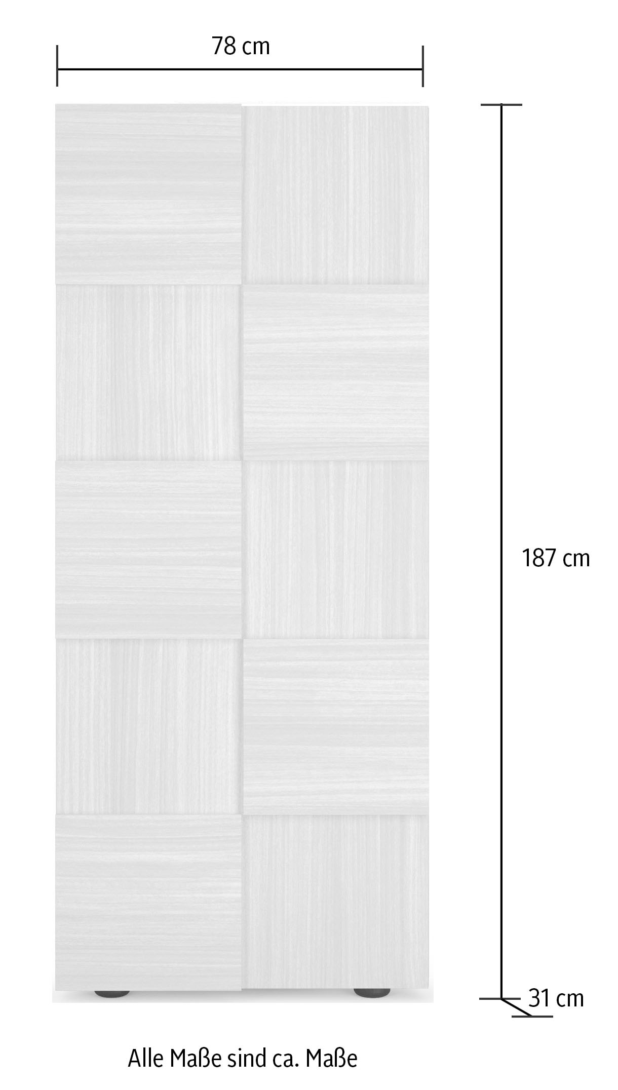 LC Garderobenschrank »Dama«, Breite 78 cm online bei UNIVERSAL