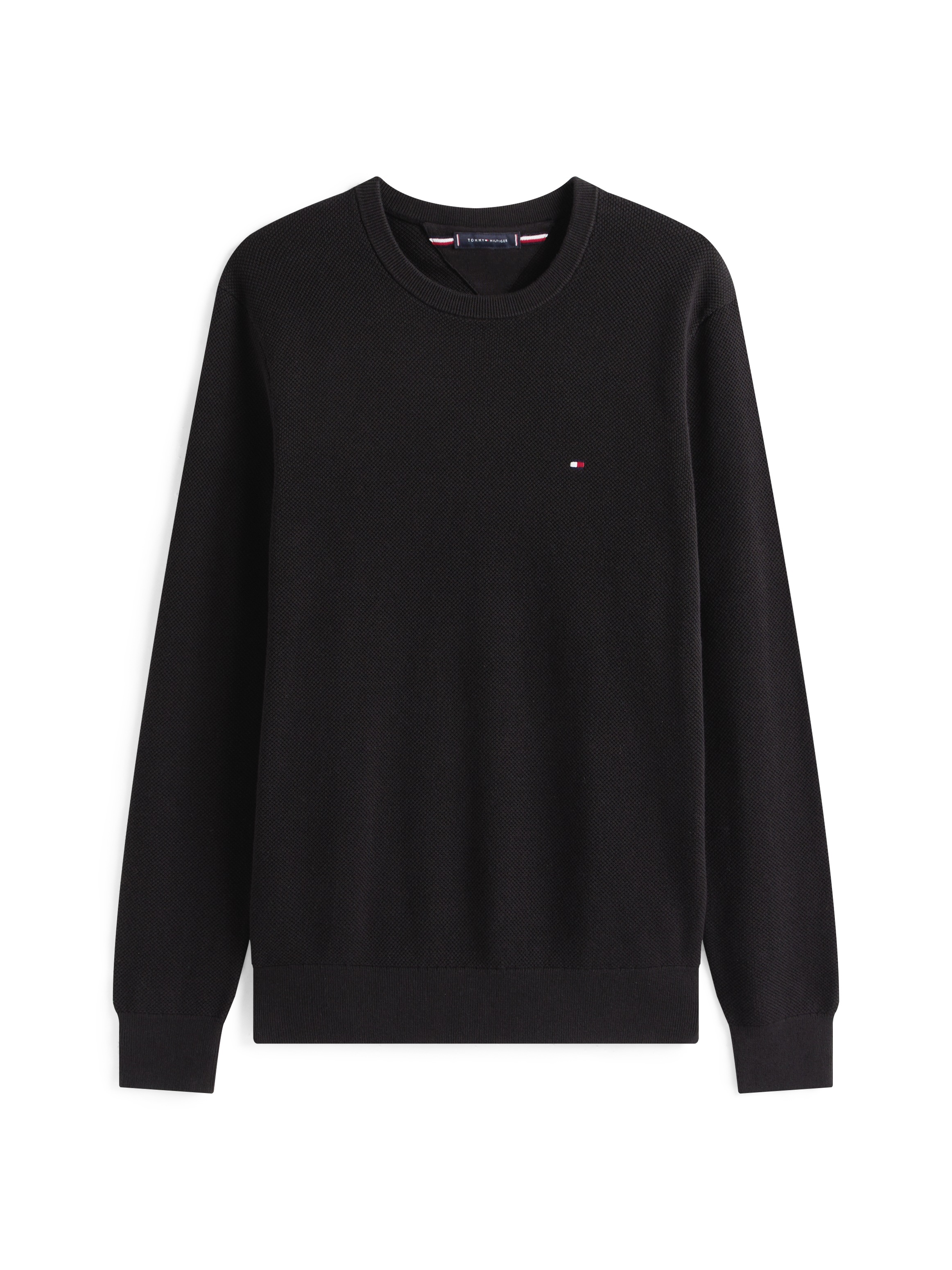 Tommy Hilfiger Rundhalspullover »ESSENTIAL STRUCTURE CREW NECK«, mit feiner Struktur