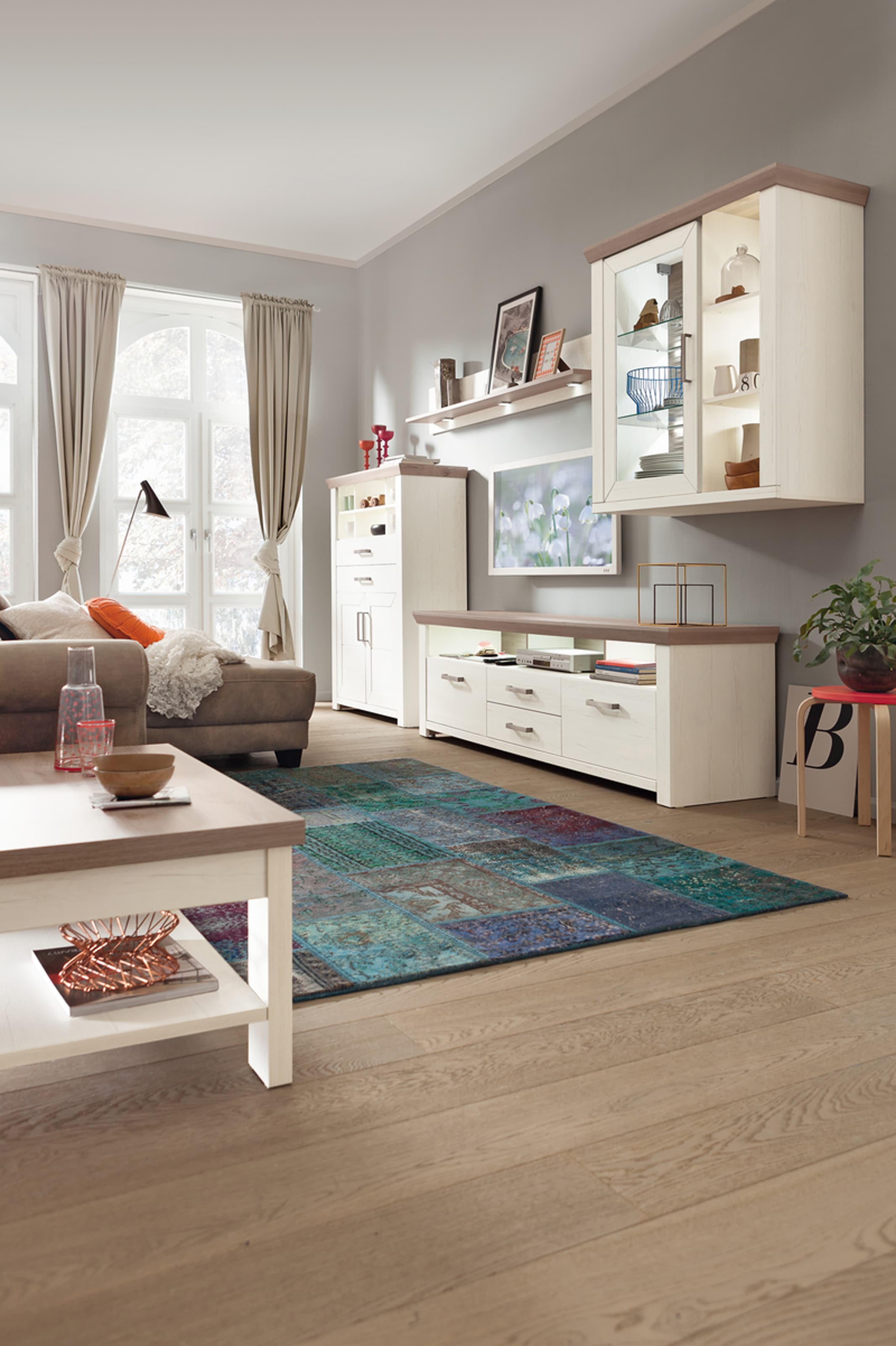 set one by Musterring Lowboard »York« Typ 35, mit 4 Schubkästen, Beleuchtung optional, Breite 200 cm