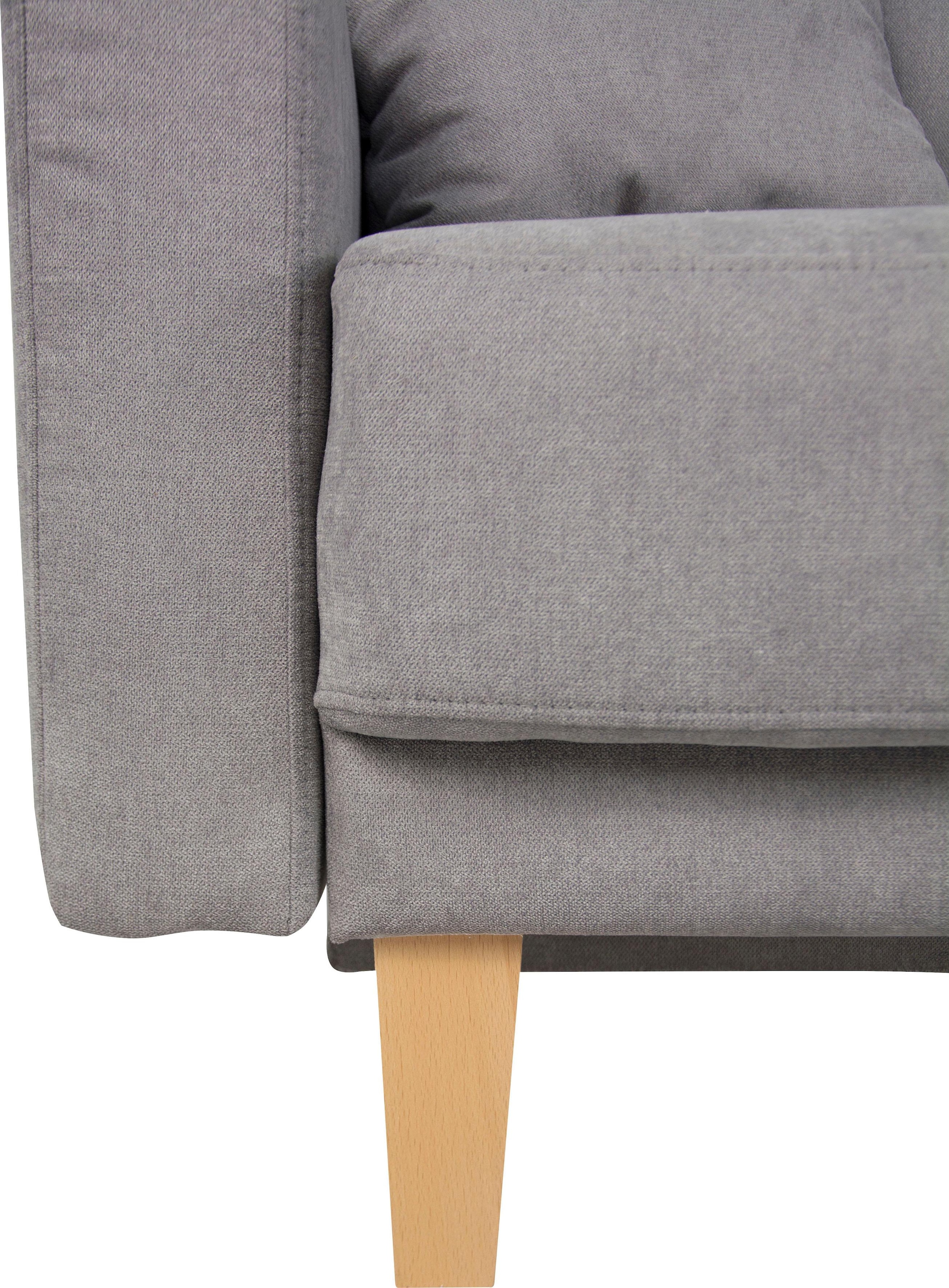 Home affaire 3-Sitzer »TRIPLO optionale Schlafsofa mit Bettkasten, Maße B/T/H: 215/100/89 cm«, Wahlweise Bettfunktion - Liegefläche 145x191 cm, Rücken-, Zierkissen