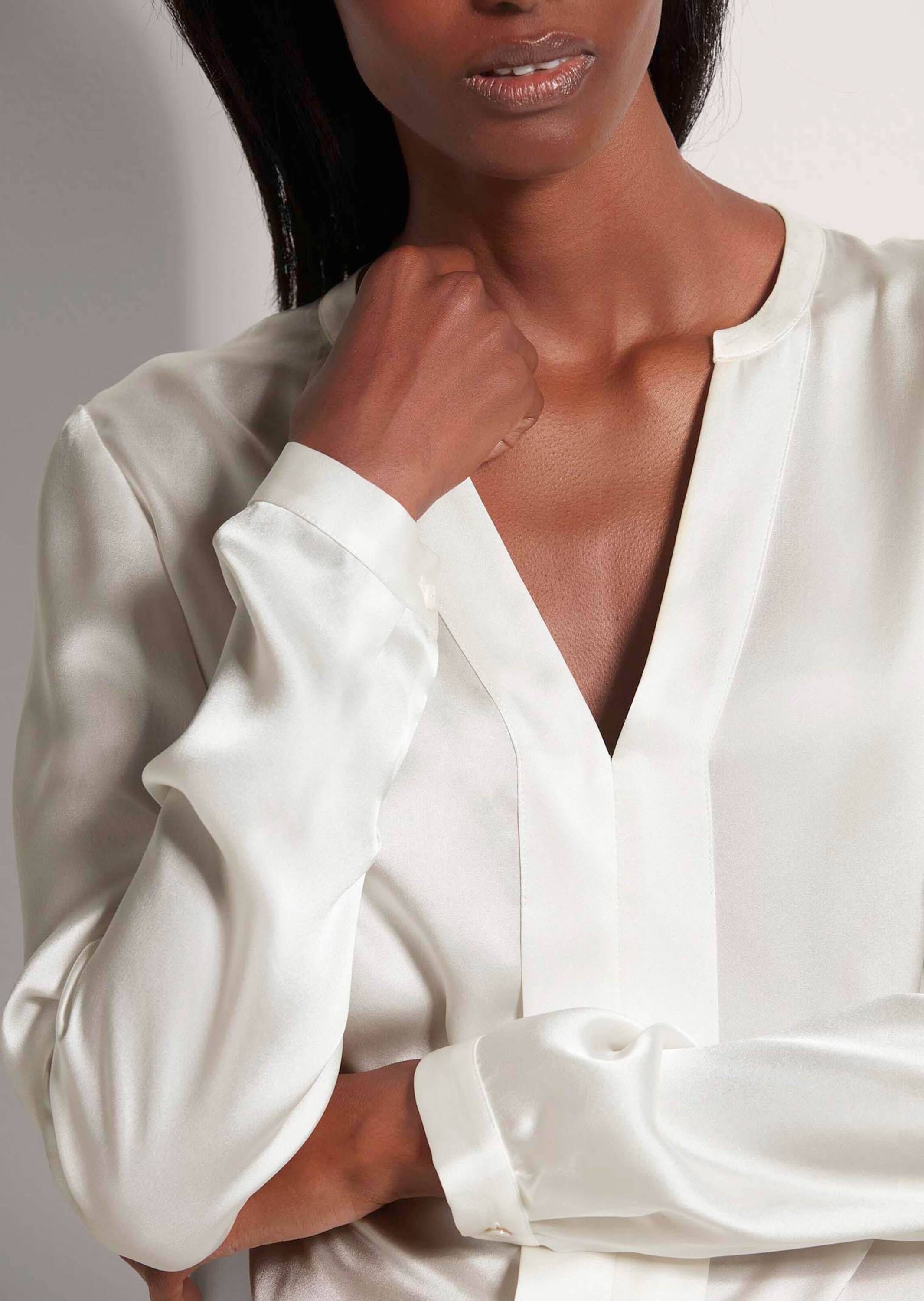 MADELEINE Langarmbluse »Bluse Satinbluse aus reiner Seide«