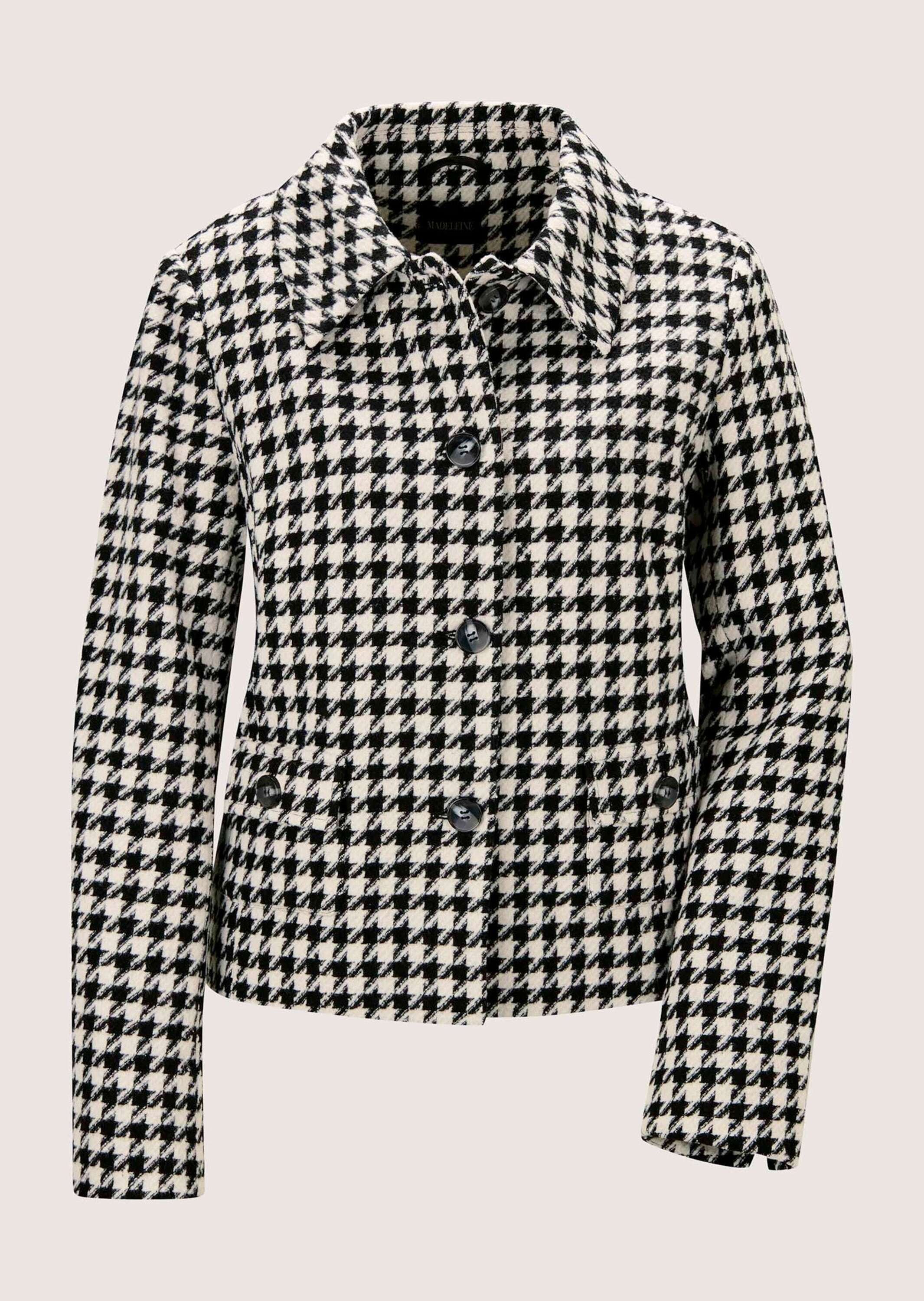 MADELEINE Jackenblazer »Blazer Leicht gefütterter Hahnentritt-Blazer in verkürzter Form« Hahnentritt Muste