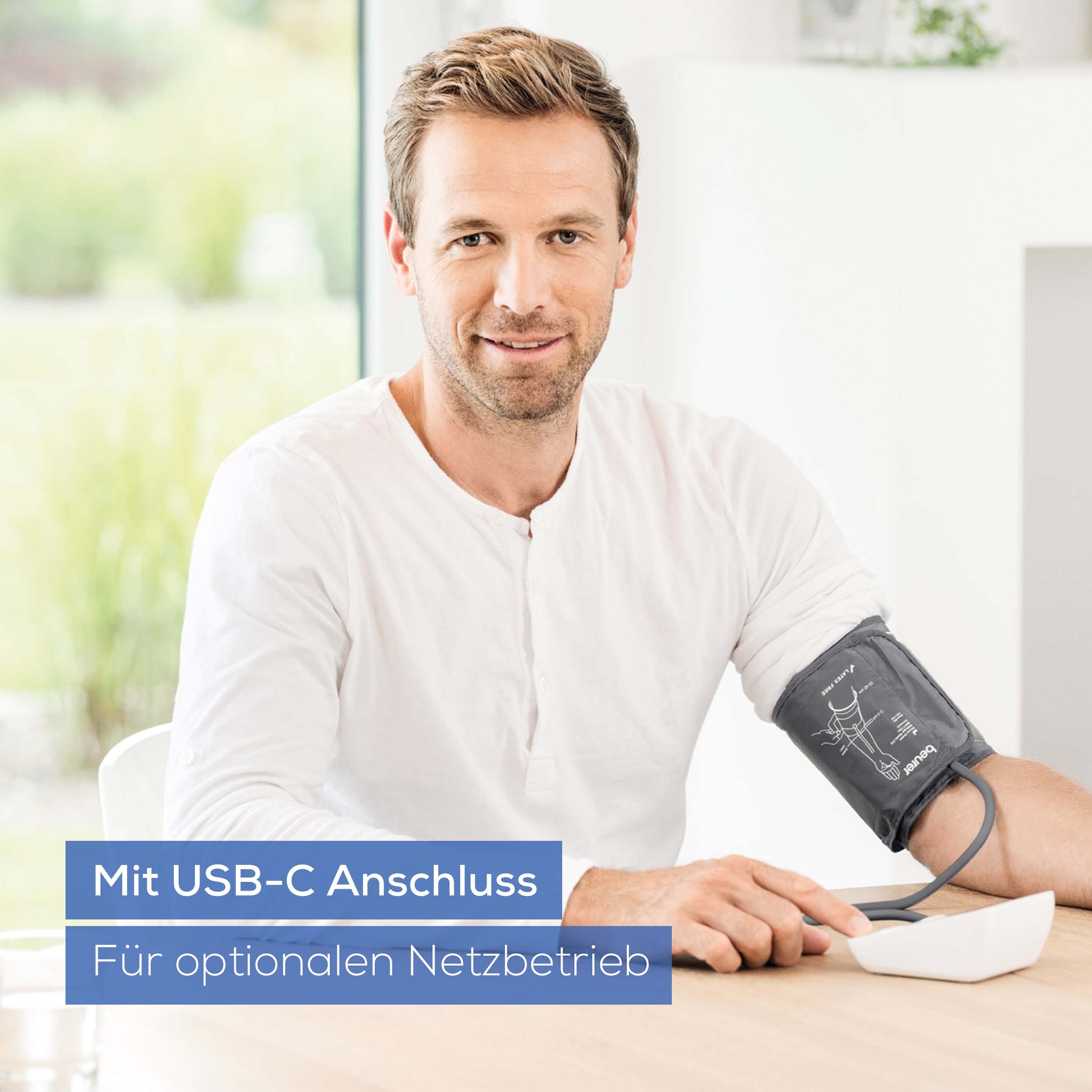 BEURER Oberarm-Blutdruckmessgerät »BM 27+ mit Arrhythmie-Erkennung und farbiger Messergebnis-Skala«, mit Manschetten-Sitzkontrolle und farbiger Messergebnis-Skala