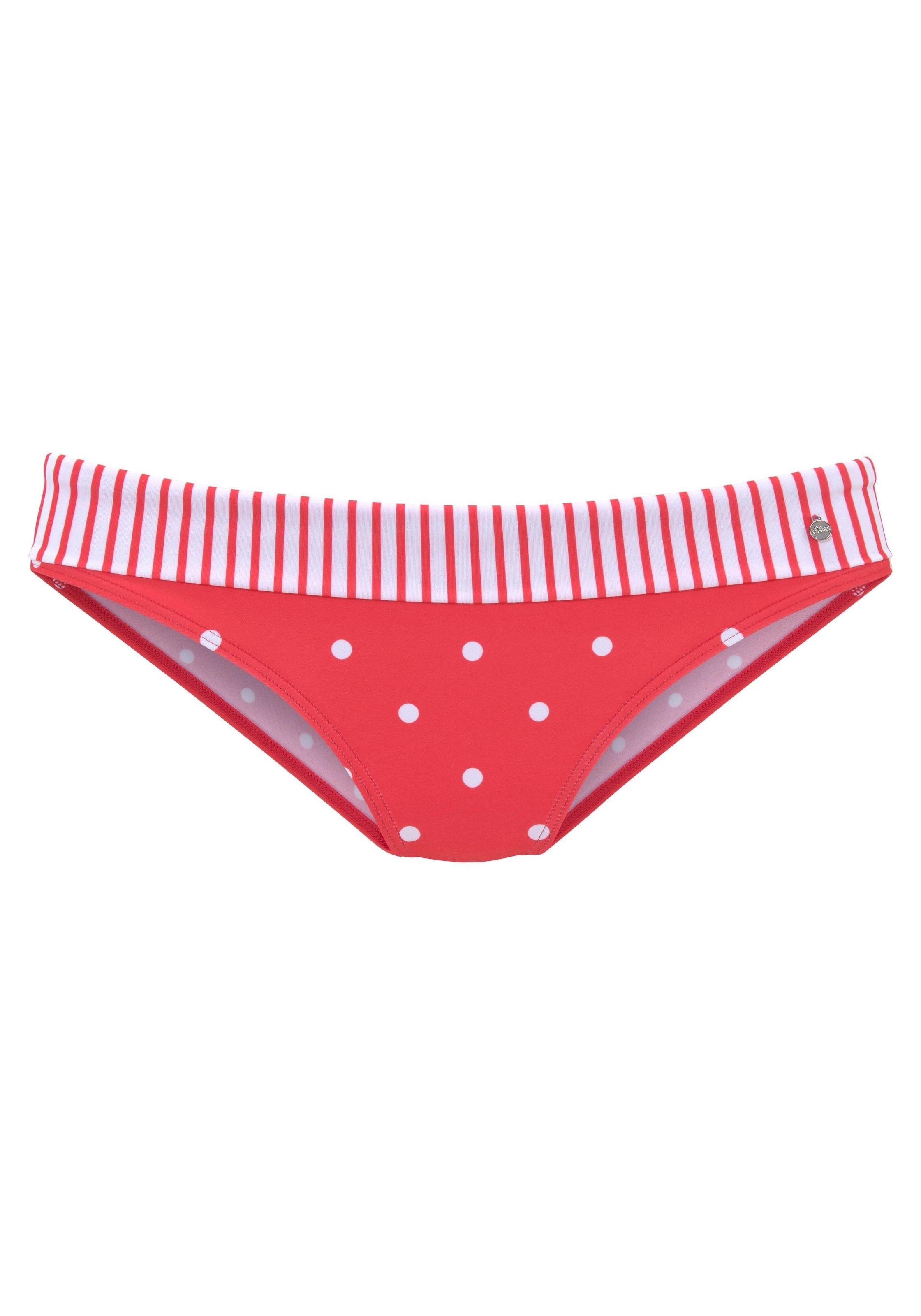 s.Oliver Bikini-Hose »Audrey«, mit Umschlagbund und Mustermix