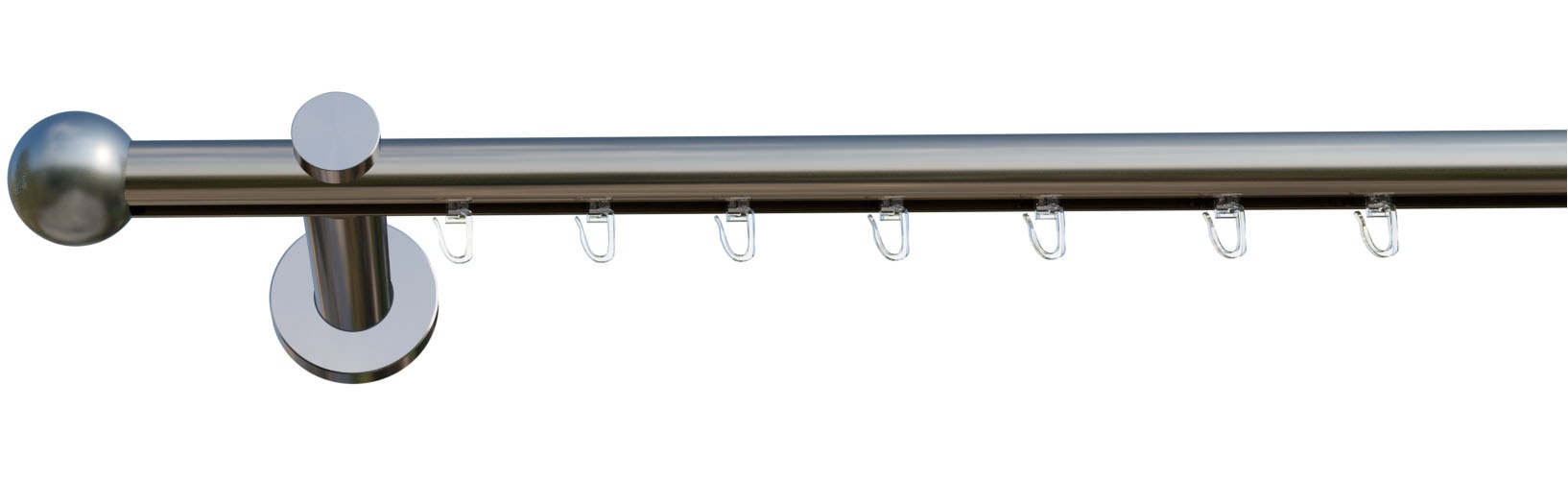 indeko Gardinenstange »Colombes« Ø 16 mm 1 läufig-läufig Wunschmaßlänge Innenlauf Komplett-Set inkl. Gleitern und Montagematerial