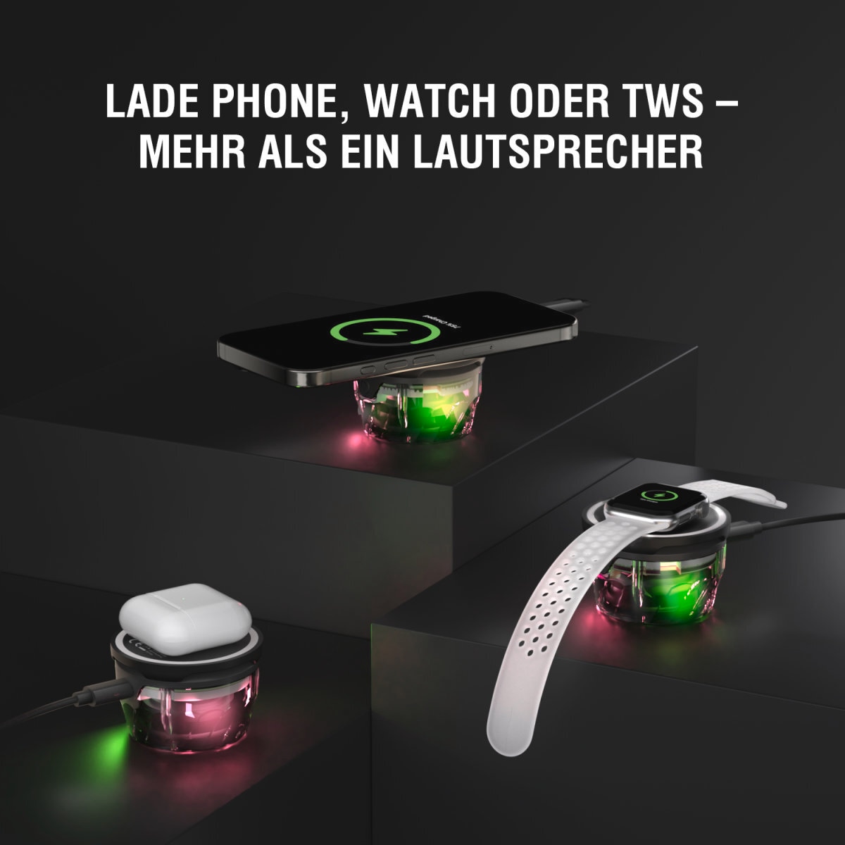 4smarts Bluetooth-Lautsprecher »Bluetooth-Speaker SoundCharge MagSafe-kompatibel«