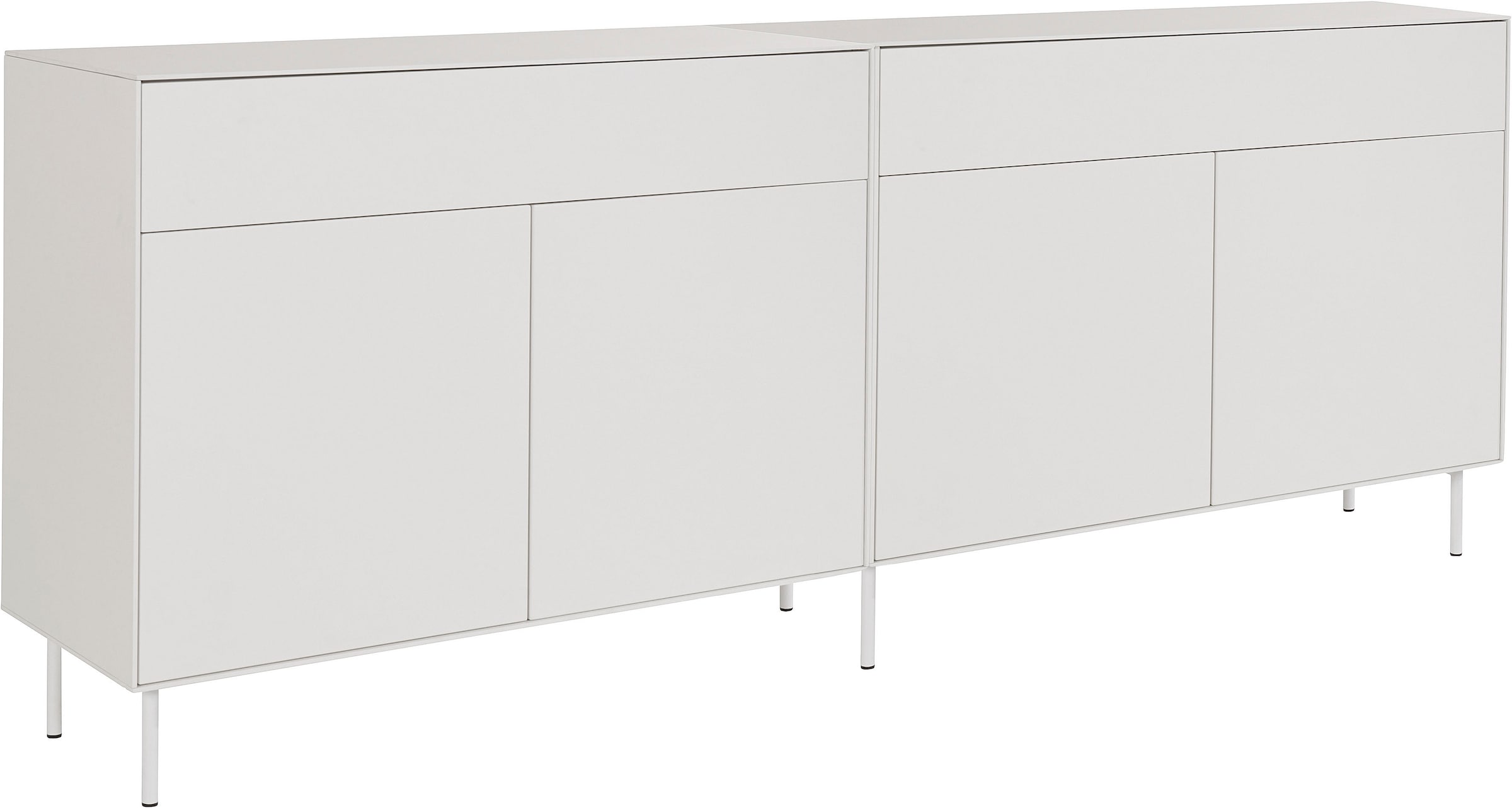 LeGer Home by Lena Gercke Sideboard »Essentials«, (2 St.), Breite: 224cm, MDF lackiert, Push-to-open-Funktion