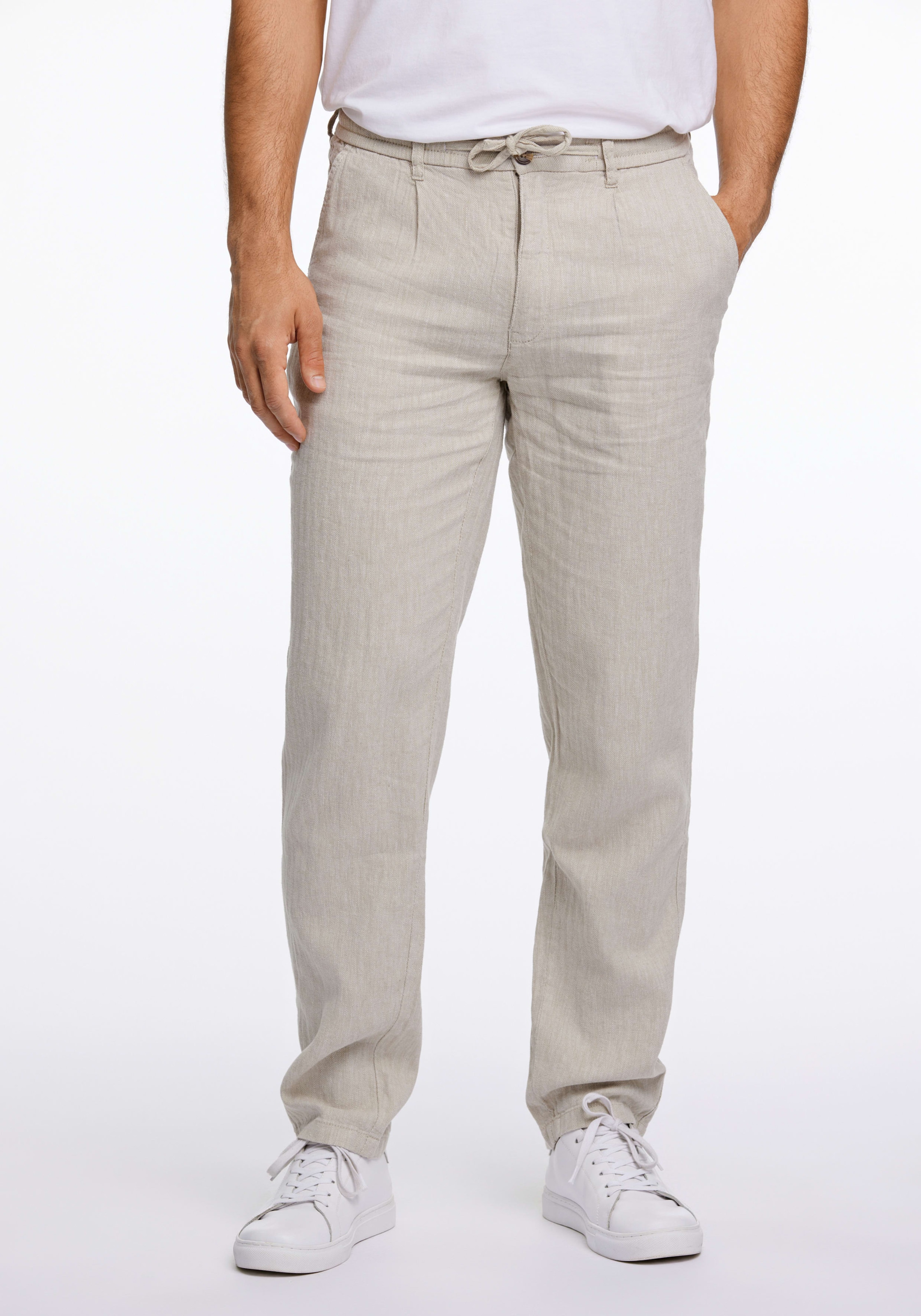 LINDBERGH Leinenhose  mit Kordelzug und elastischem Bund
