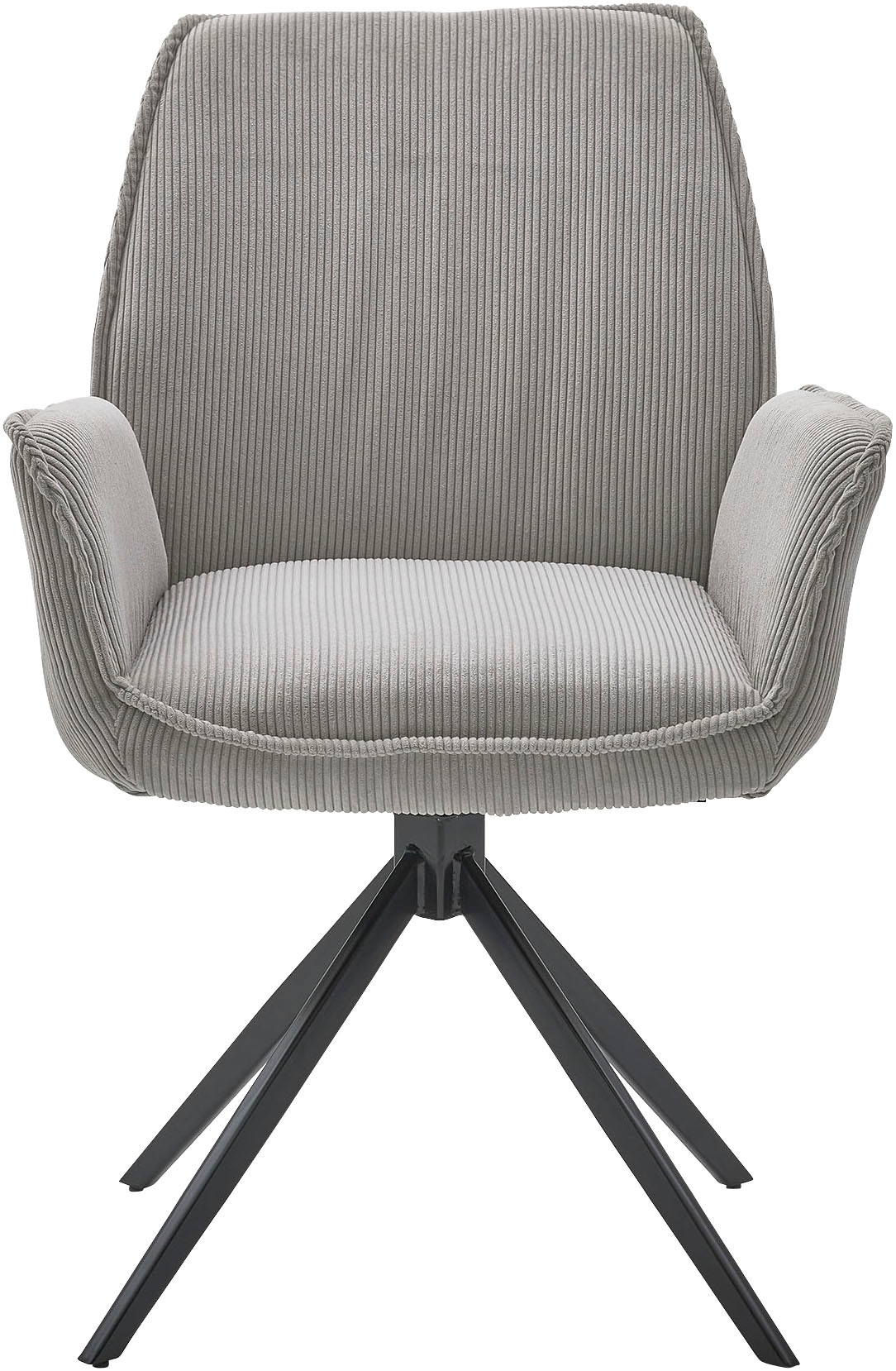 Musterring Esszimmerstuhl »Tiama«, (Set), 2 St., Cord, Stativgestell aus Eisen schwarz, 180° drehbar, Stoff Cord oder Bouclé