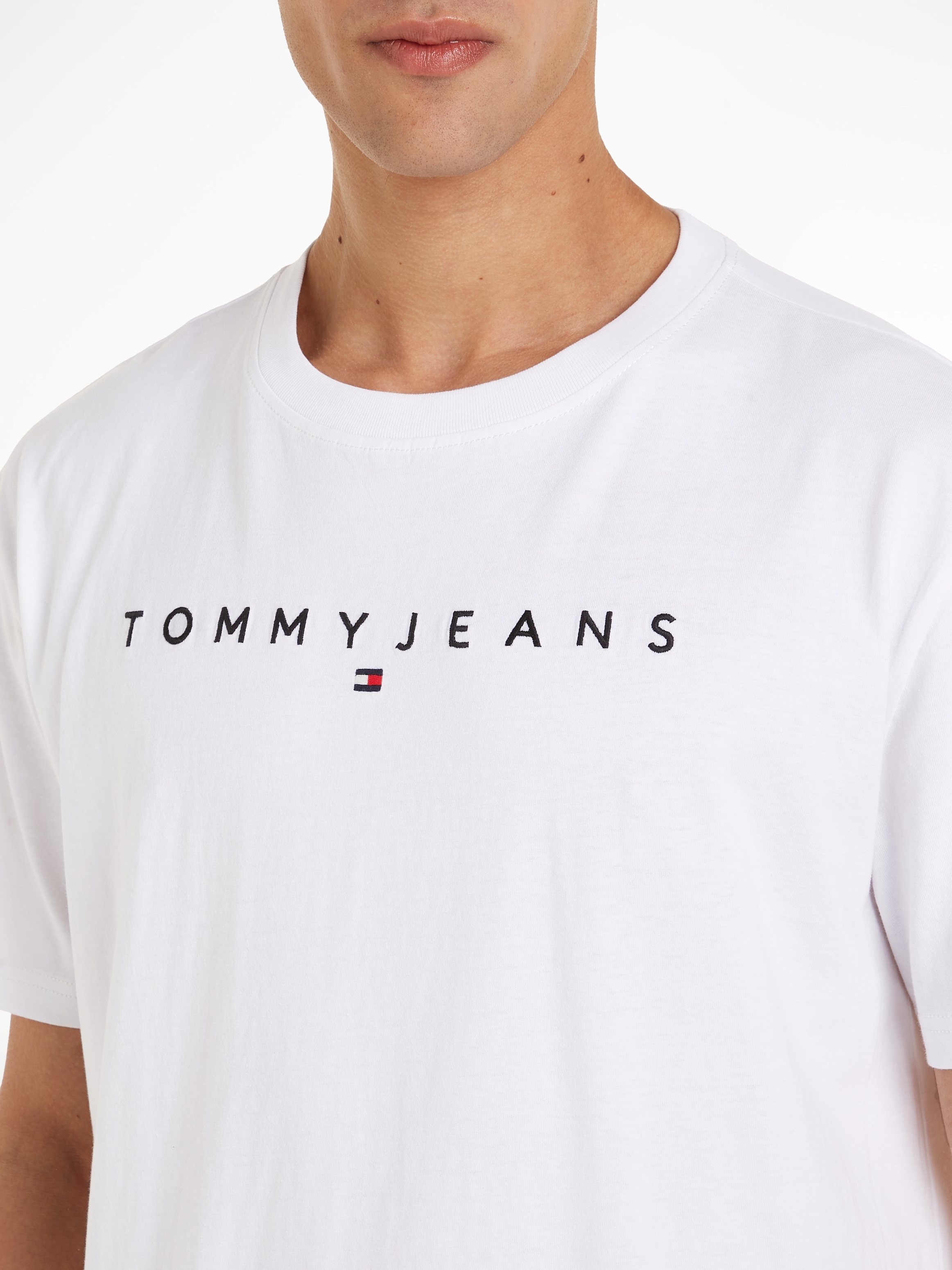 Tommy Jeans Plus T-Shirt »TJM REG LINEAR LOGO TEE EXT«, mit Tommy Jeans Logo-Schriftzug