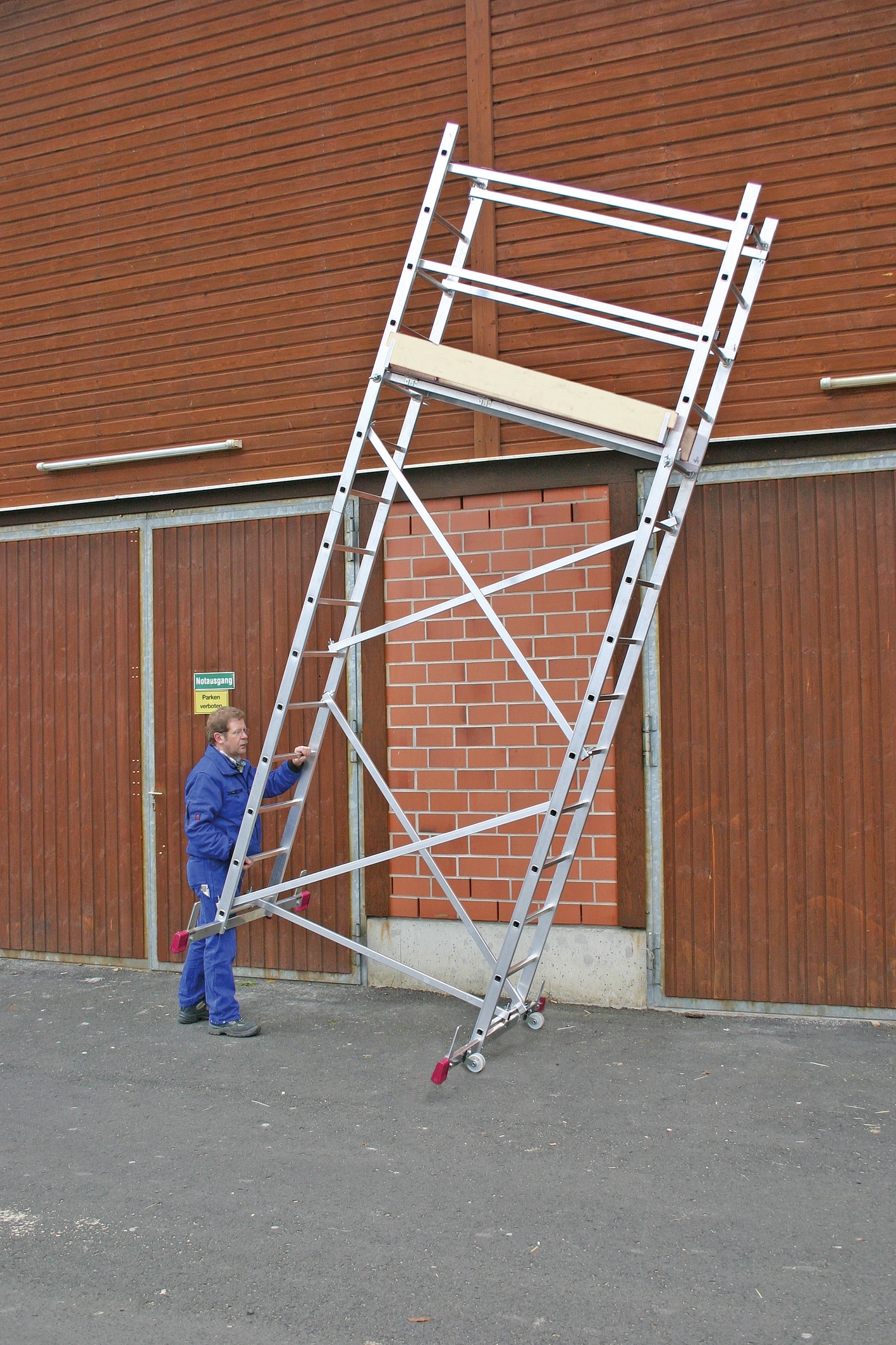 KRAUSE Arbeitsgerüst »CORDA«, Montagegerüst mit rutschsicherer Belagbühne 1,50 x 0,56 m