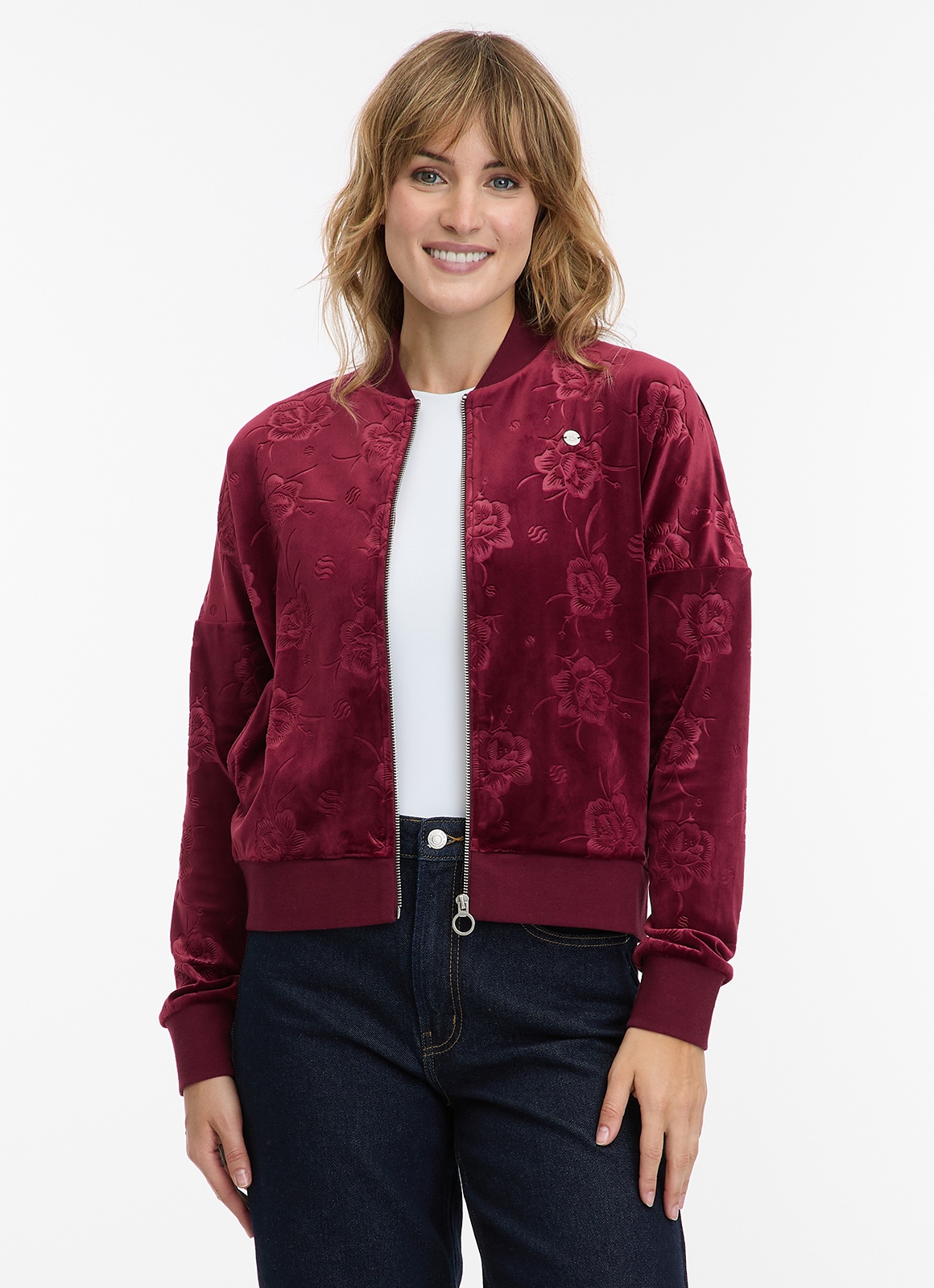 Ragwear Sweatjacke »DORON VELVET« weiche Samt Optik