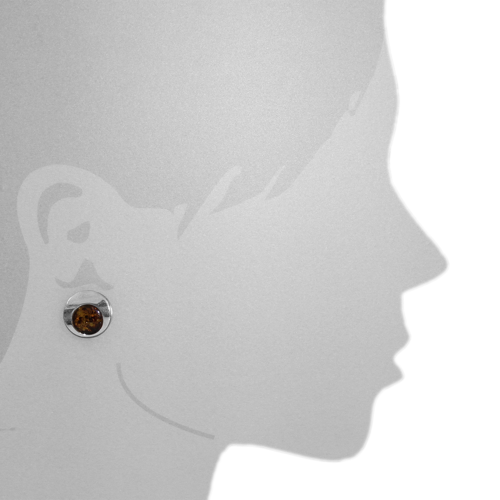 OSTSEE-SCHMUCK Paar Ohrstecker »- Alina - Silber 925/000 - Bernstein«