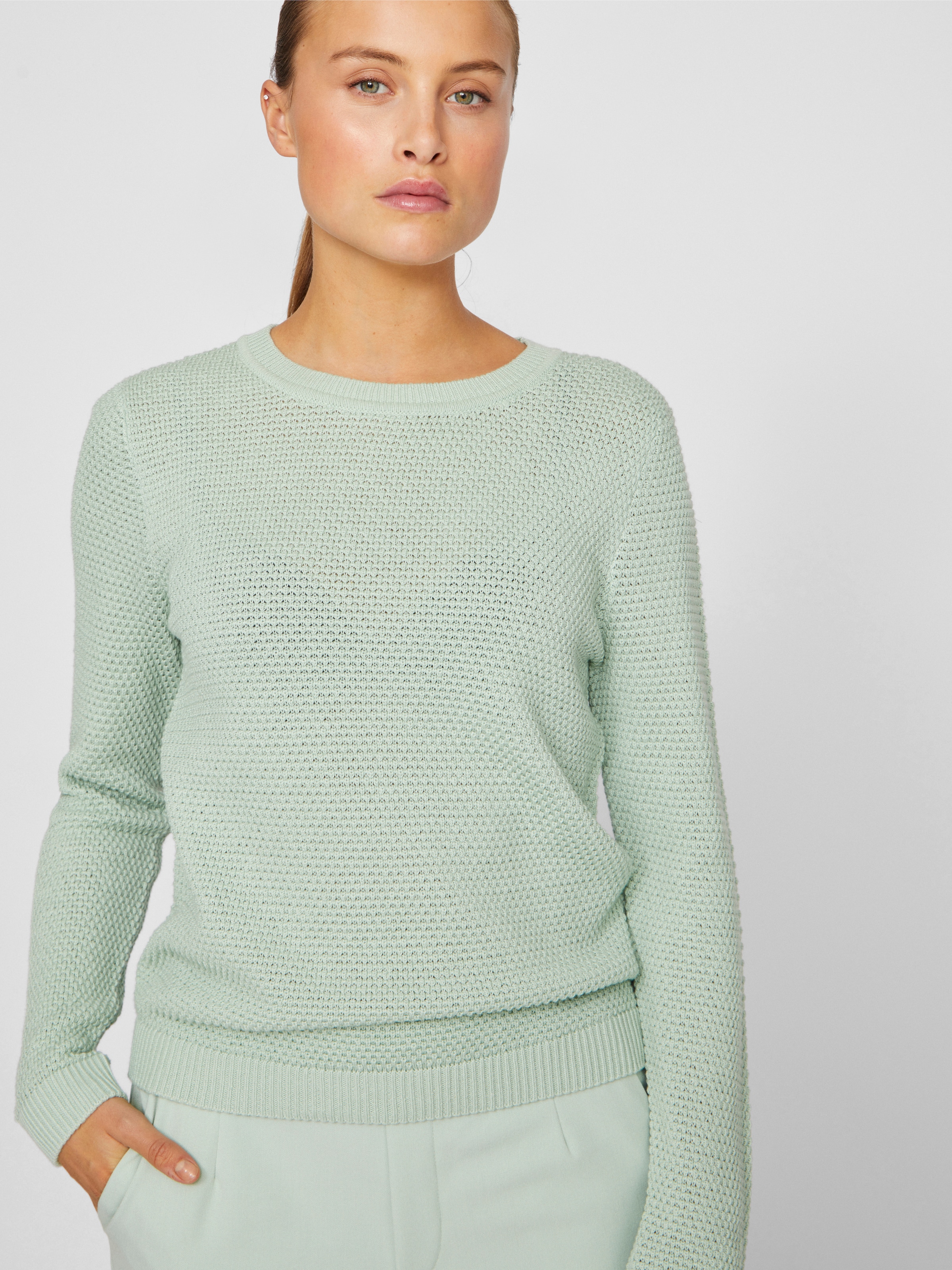 Vila Rundhalspullover »VIDALO O-NECK L/S KNIT TOP- NOOS«