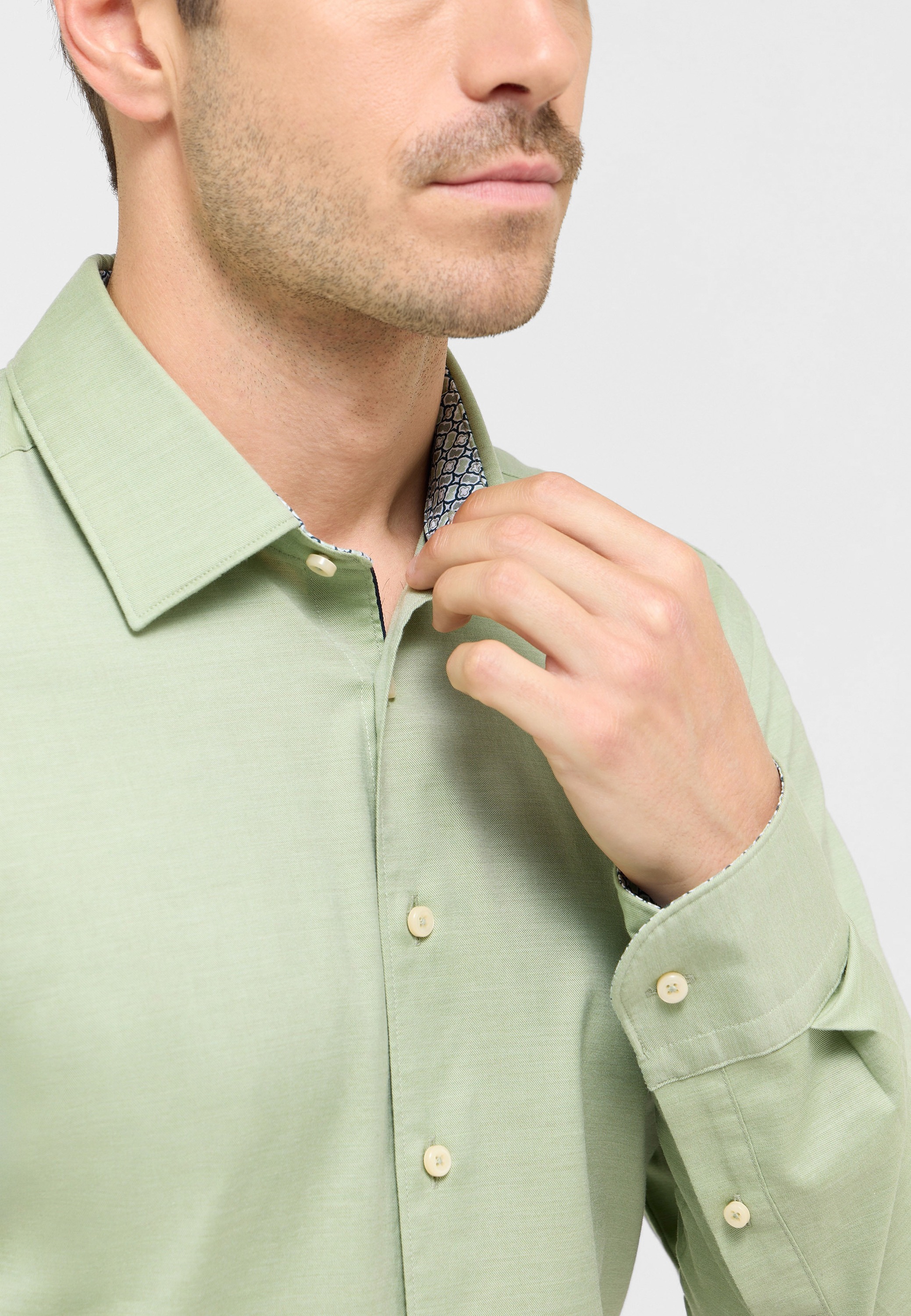 Eterna Langarmhemd »SLIM FIT« EASY IRON (bügelleicht)