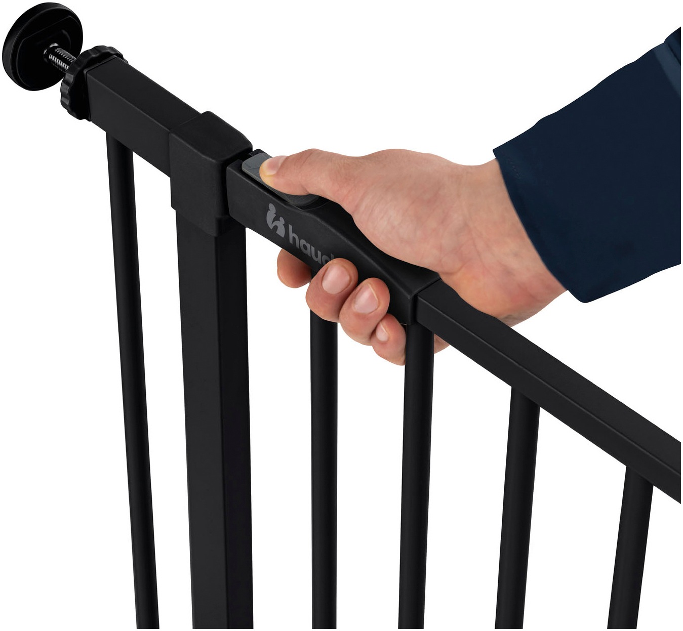 Hauck Türschutzgitter »Clear Step 2, Black«, auch als Treppenschutzgitter verwendbar; 75-80 cm, flacher Durchgang