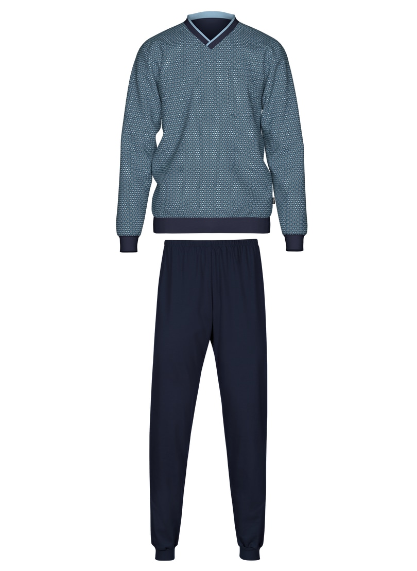 Trigema Schlafanzug »TRIGEMA Pyjama mit Vintage-Muster« 1 tlg.