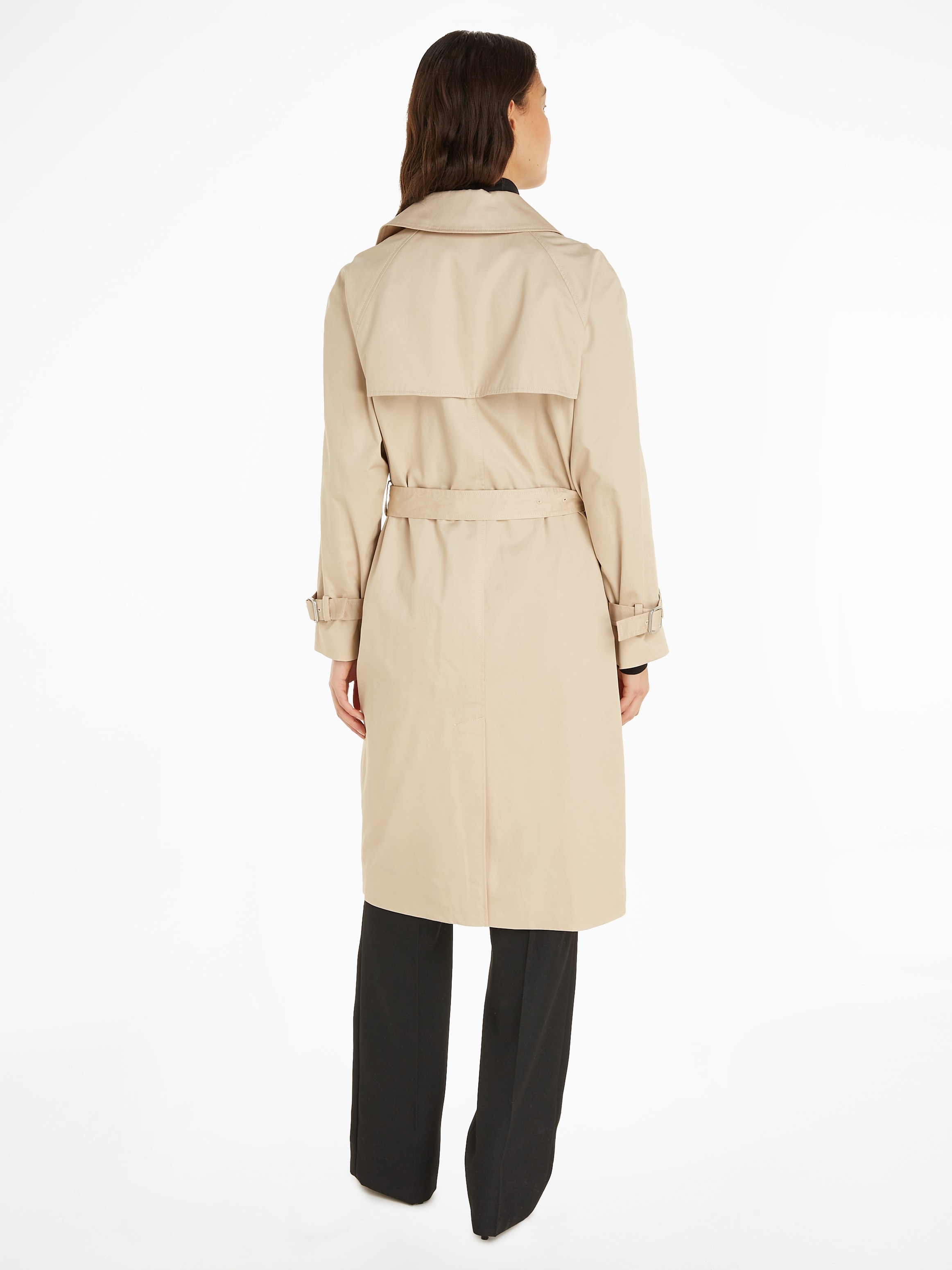 Calvin Klein Outdoorjacke »ESSENTIAL TRENCH COAT«, (Set, 2 St., mit Gürtel), mit Gürtel