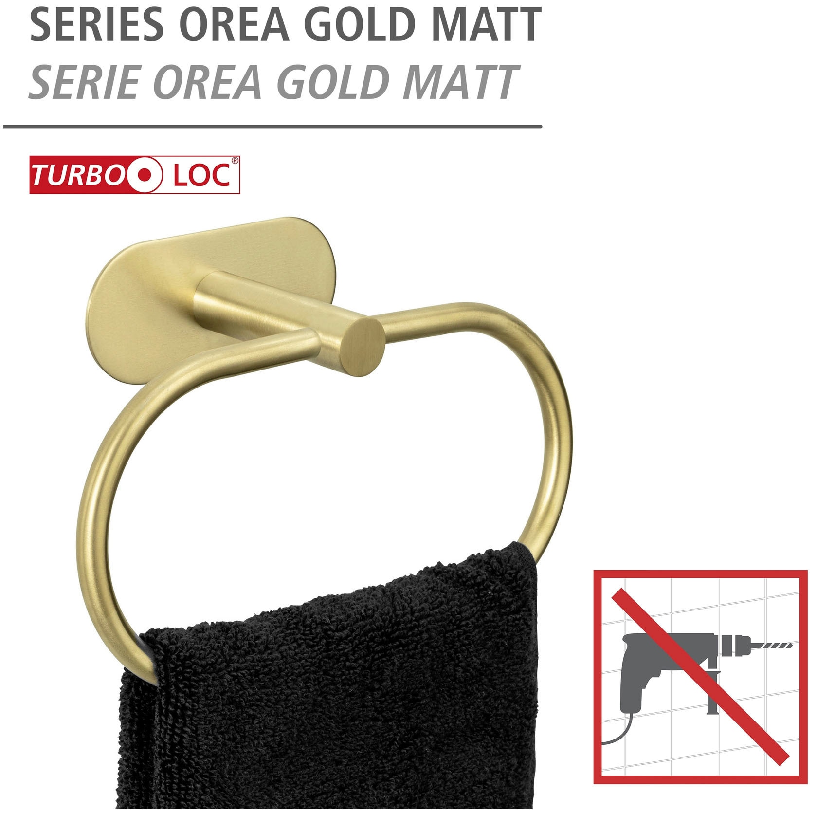 WENKO Handtuchring »Turbo-Loc® Orea«, Befestigen bestellen Bohren ohne UNIVERSAL 