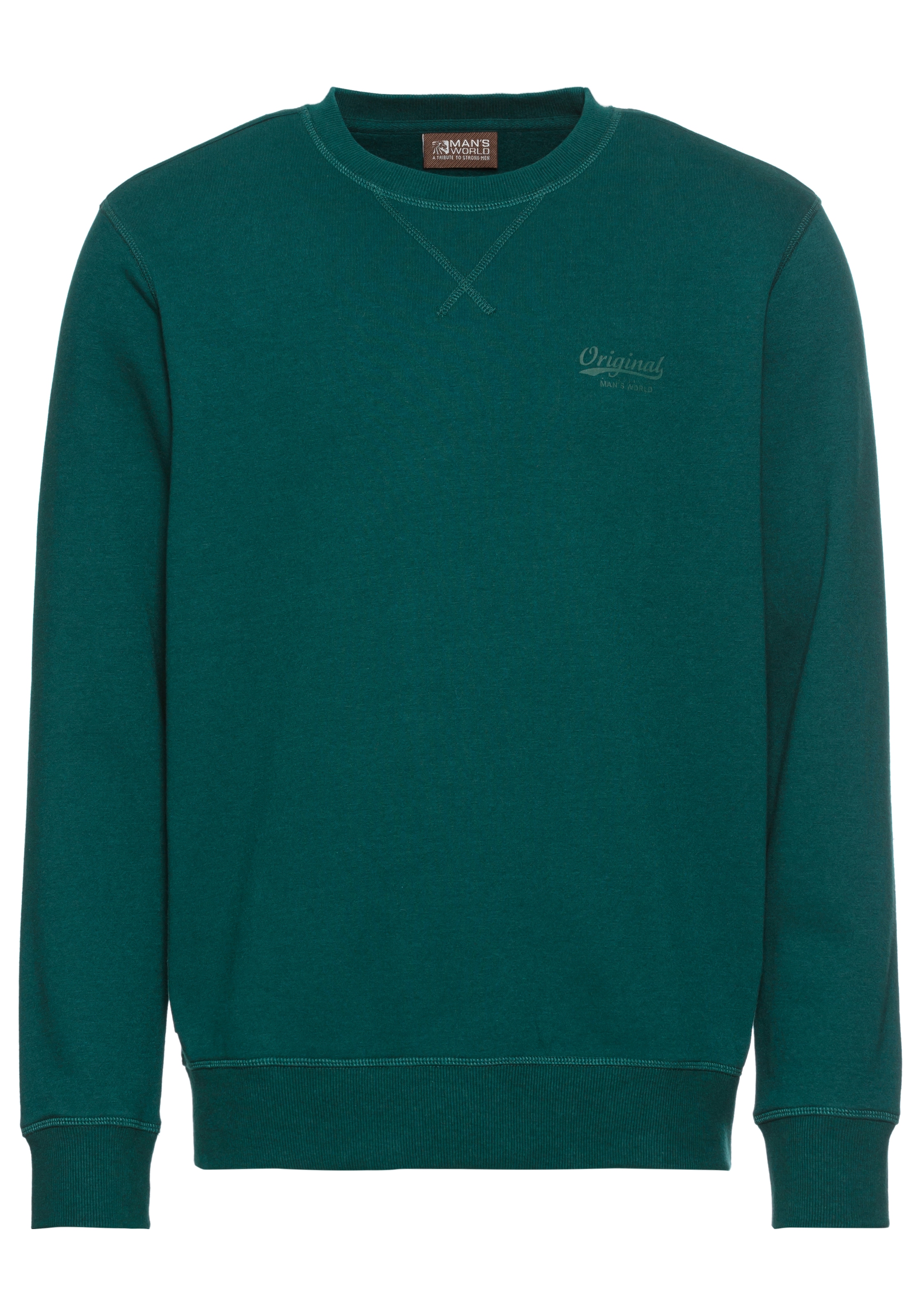 Man's World Sweatshirt Langarm,  Basic-Stil,  unifarben,  Rundhalsausschnitt