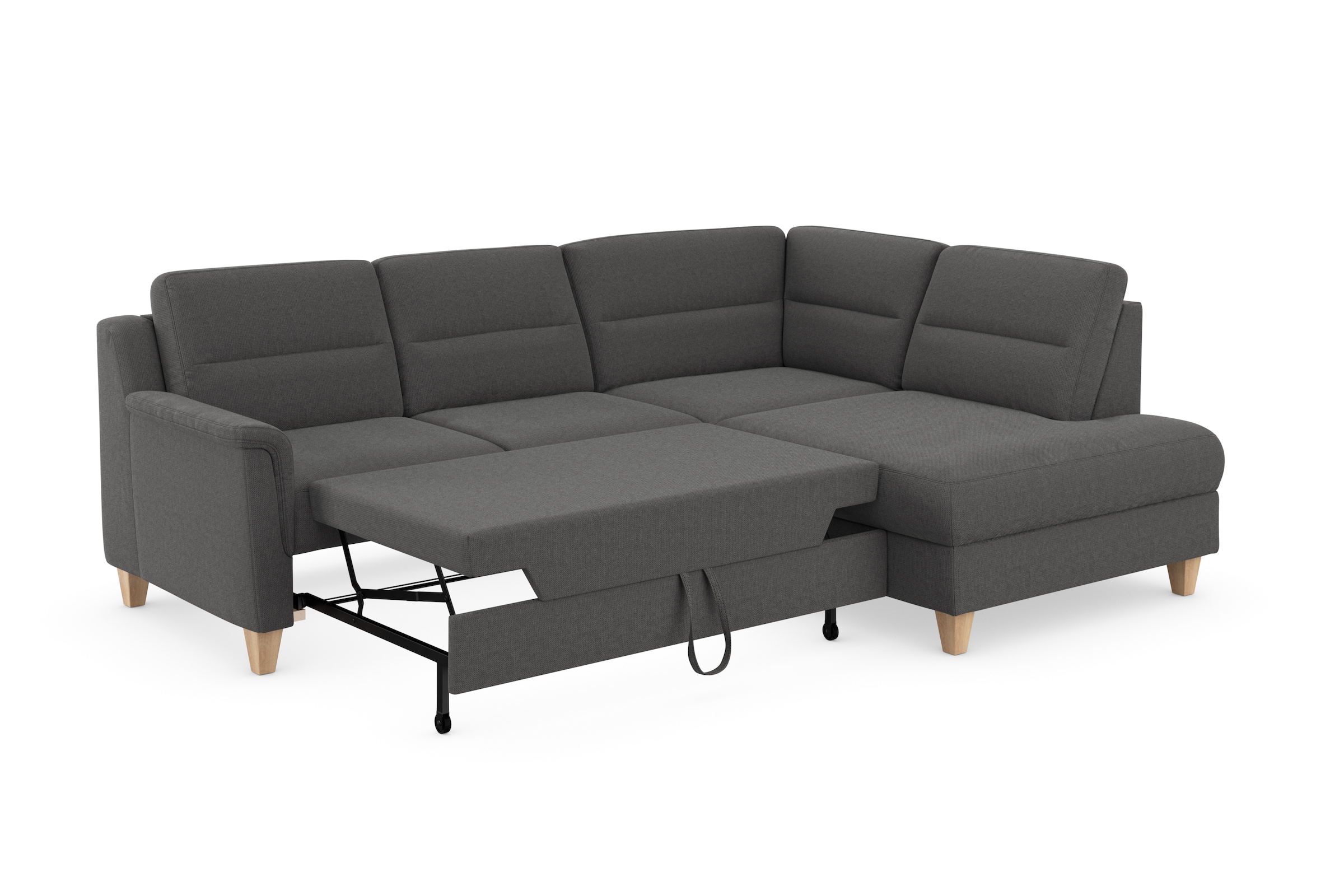 sit&more Ecksofa »Farö L-Form«, inklusive Federkern, wahlweise mit Bettfunktion und Bettkasten