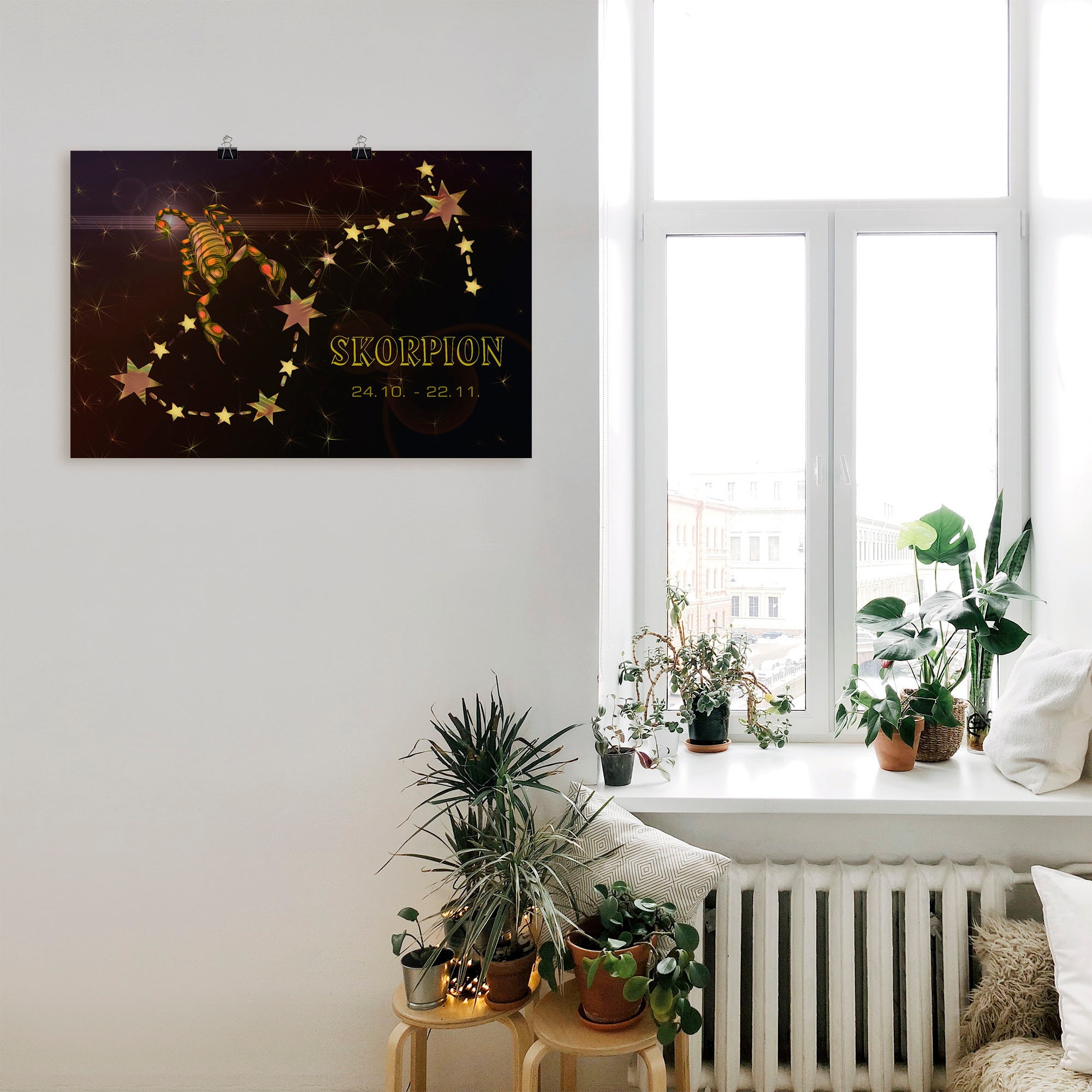 Artland Wandbild »Sternzeichen - Skorpion« Bilder von Sternzeichen 1 Stk. tlg. als Leinwandbild, Poster in verschied. Größen