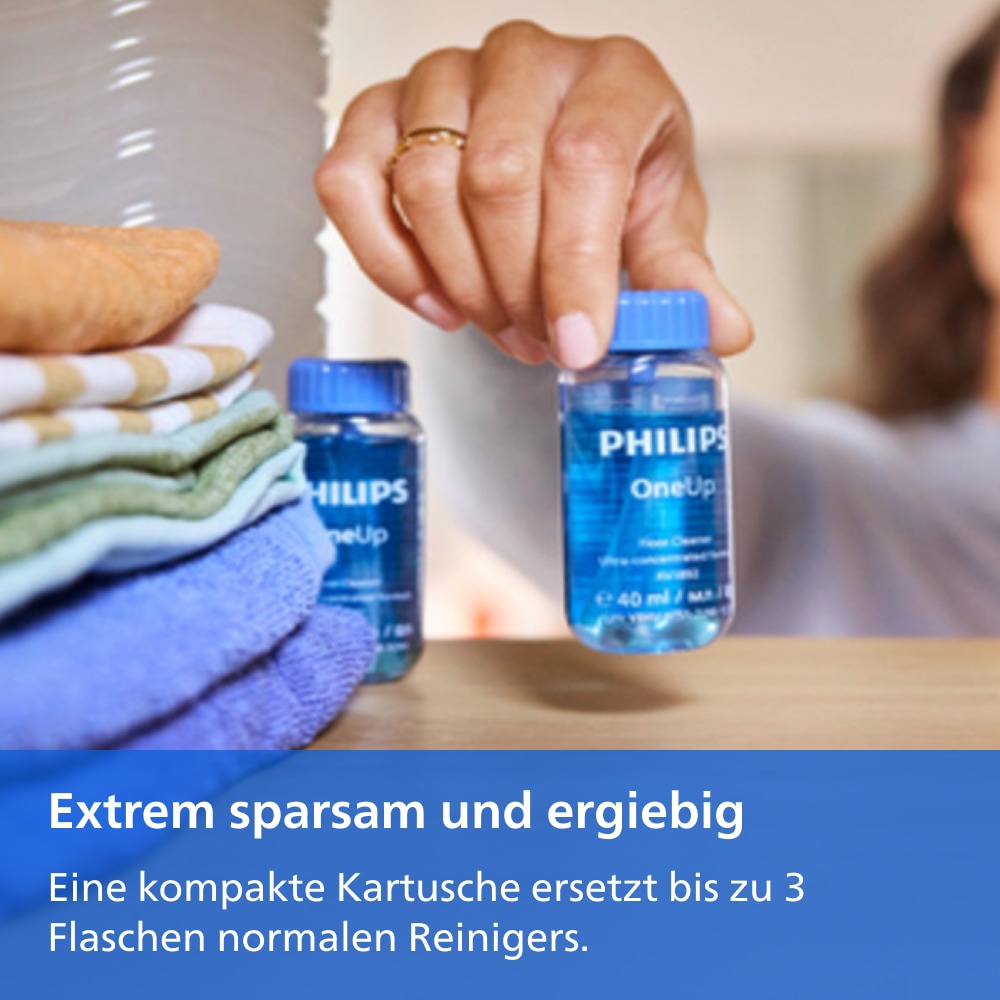 Philips Akku-Wischmopp »OneUp elektrischer Wischer 3000 Series XV3101/11« 50 min Akku-Laufzeit, inkl. 2 Pads und 40 ml Reiniger