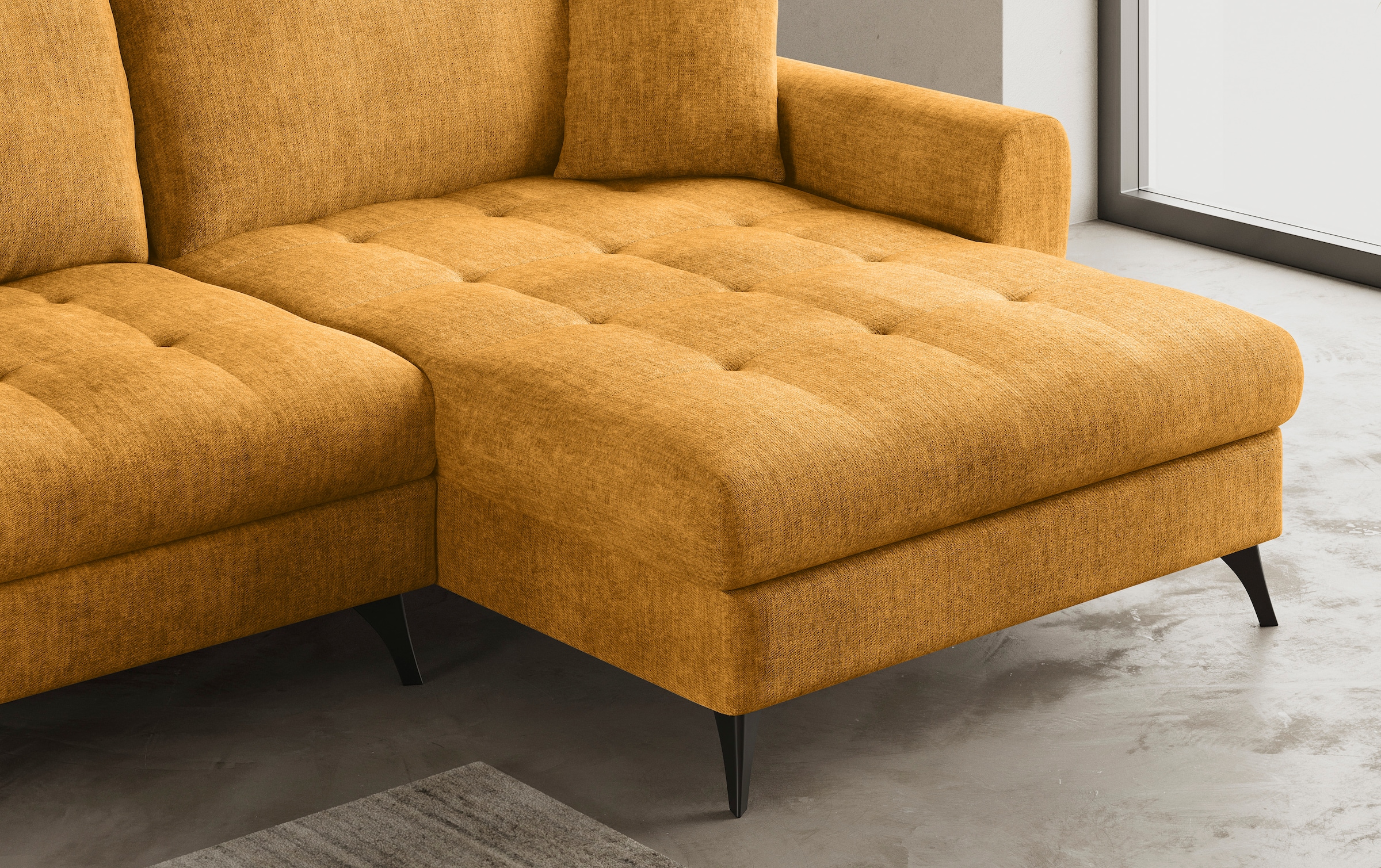 Mr. Couch Ecksofa »Blackburn II, L-Form«, Mit Kaltschaumpolsterung bis 140 kg belastbar