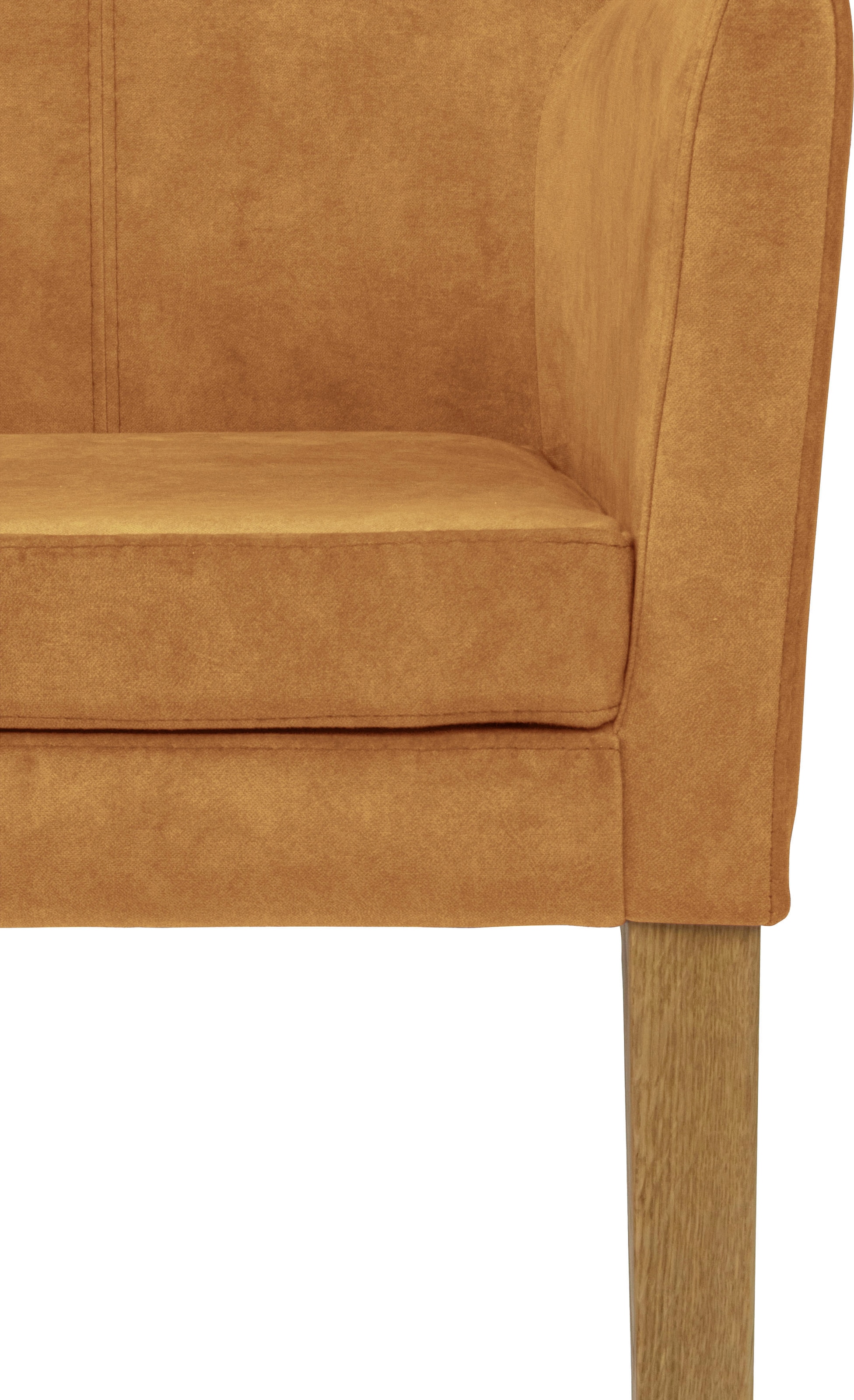 Leonique Armlehnstuhl »Vence« (Set) 1 Stk.mit Rautensteppung in der Rückenlehne, Beine aus Eiche, in Samtoptik