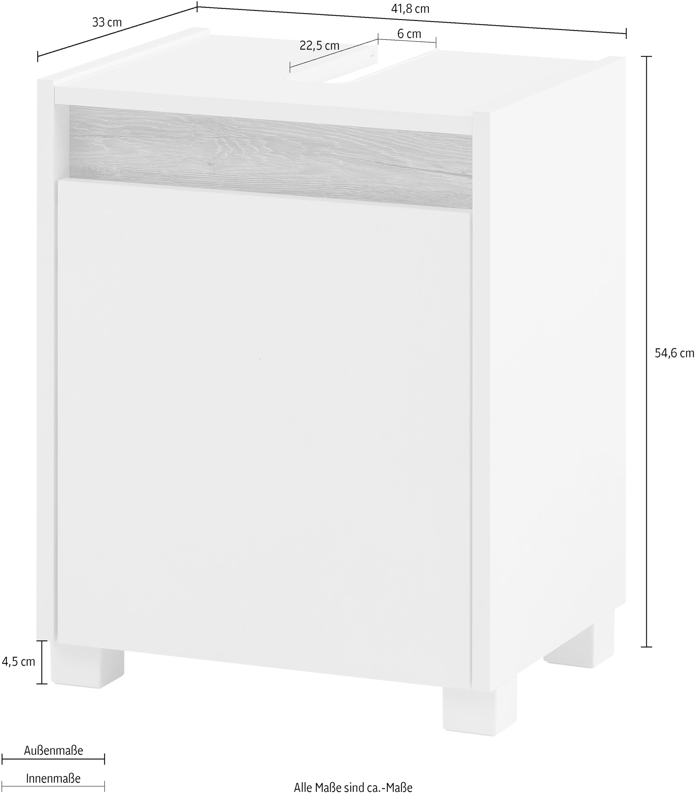 3 kaufen 42 online Waschbeckenunterschrank Badmöbel »Cosmo«, cm XXL Garantie mit | Jahren Badezimmerschrank Schildmeyer Breite