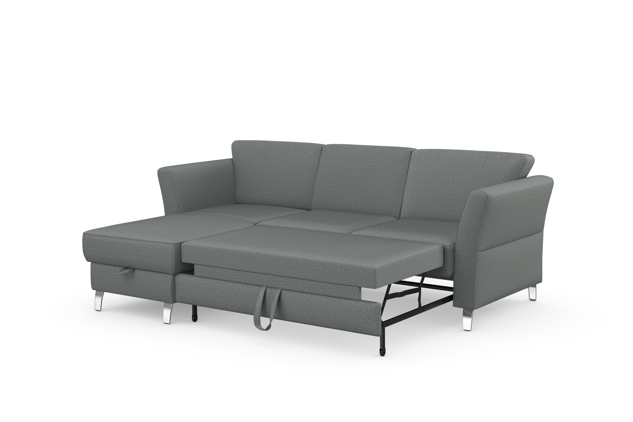 sit&more Ecksofa »Visby L-Form«, wahlweise mit Bettfunktion und Bettkasten, frei im Raum stellbar