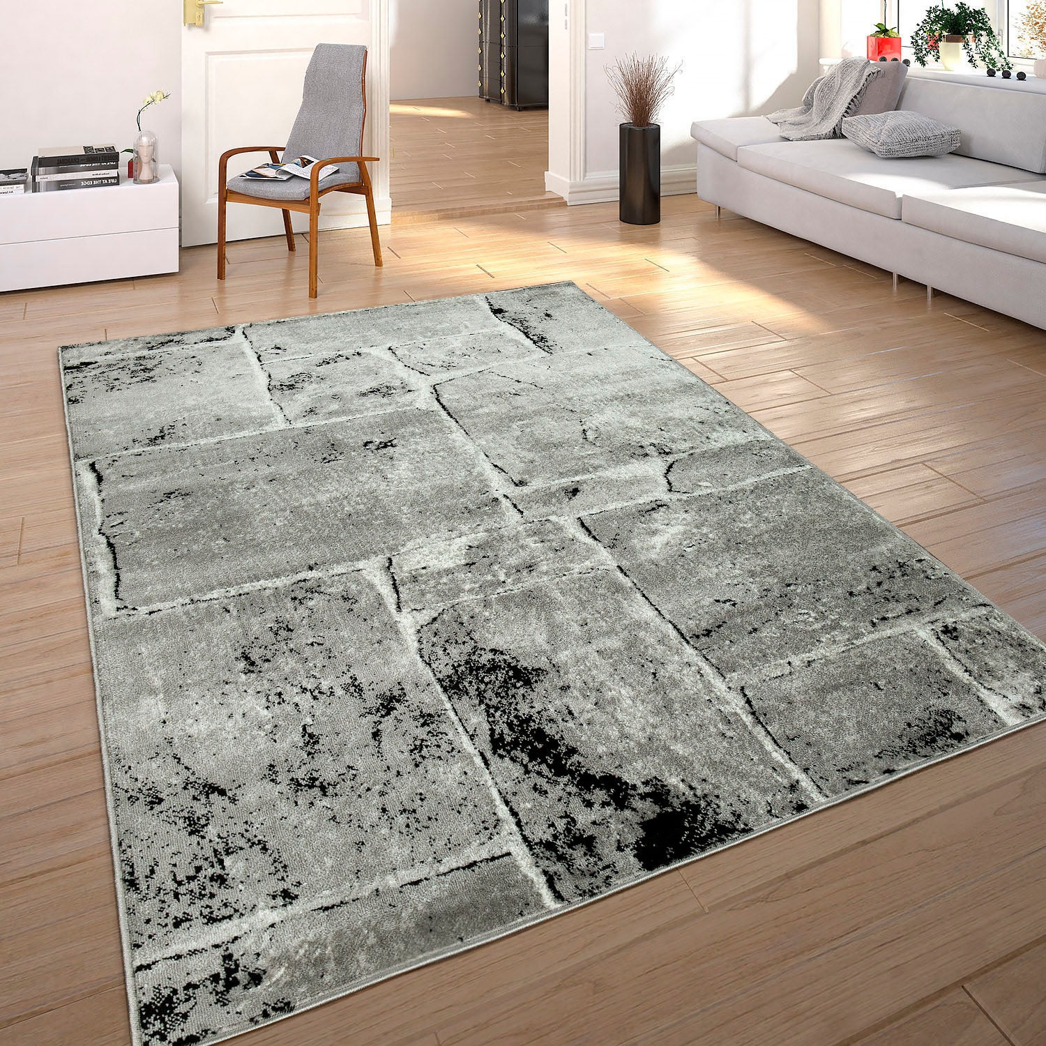 Paco Home Teppich »Sinai 050«, rechteckig, Kurzflor, Stein Muster, ideal im  Wohnzimmer & Schlafzimmer online kaufen