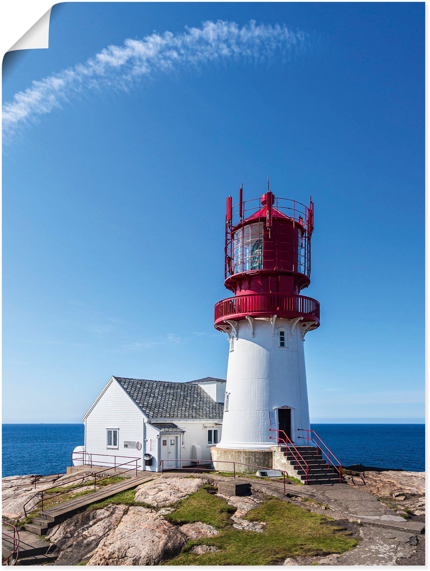 Artland Wandbild »Leuchtturm Lindesnes Fyr in Norwegen«, Gebäude, (1 St.), als Alubild, Leinwandbild, Wandaufkleber oder Poster in versch. Größen