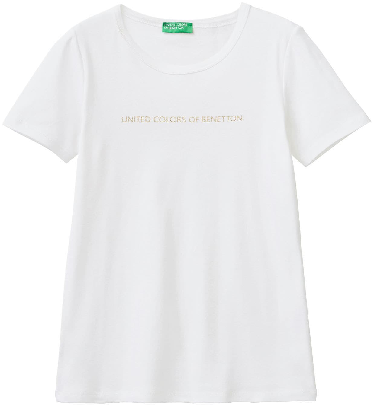 United Colors of Benetton glitzerndem bei mit ♕ (1 tlg.), T-Shirt, Druck