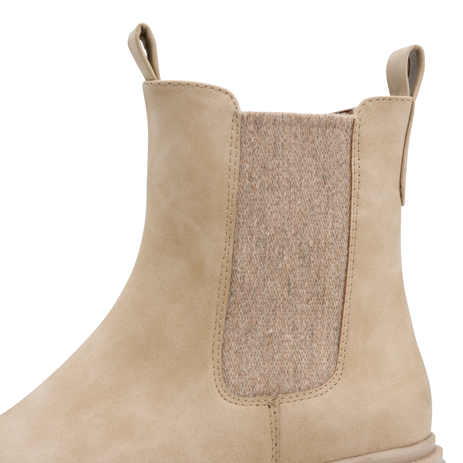 MARCO TOZZI Chelseaboots  , Blockabsatz, Stiefelette, Herbstboots, Stretcheinsatz außen