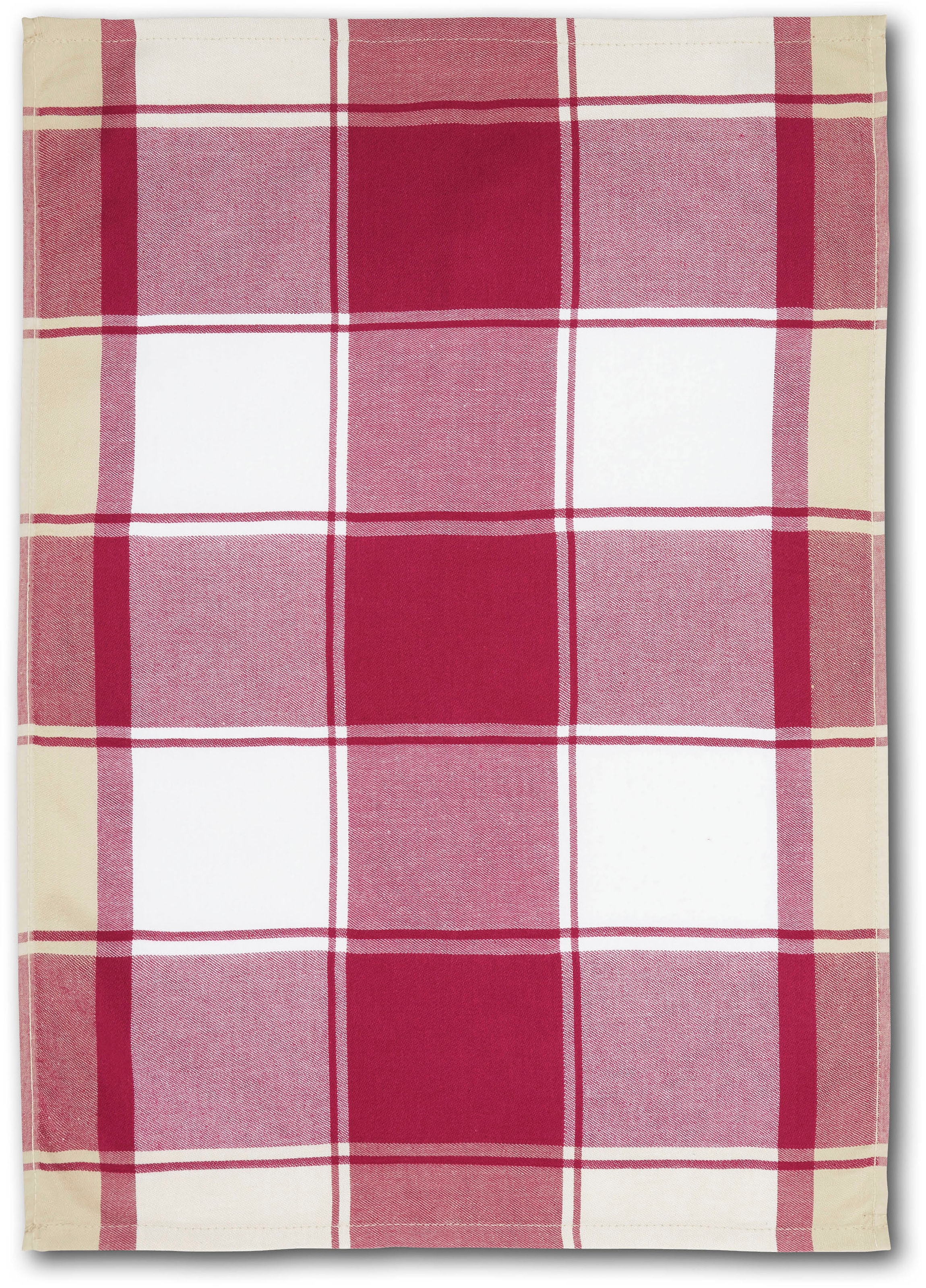 Dyckhoff Geschirrtuch »KARO, Maße je Tuch ca. 50x70 cm, aus 100% Baumwolle«, (Set, 3 tlg.), mit drei verschiedenen Motiven