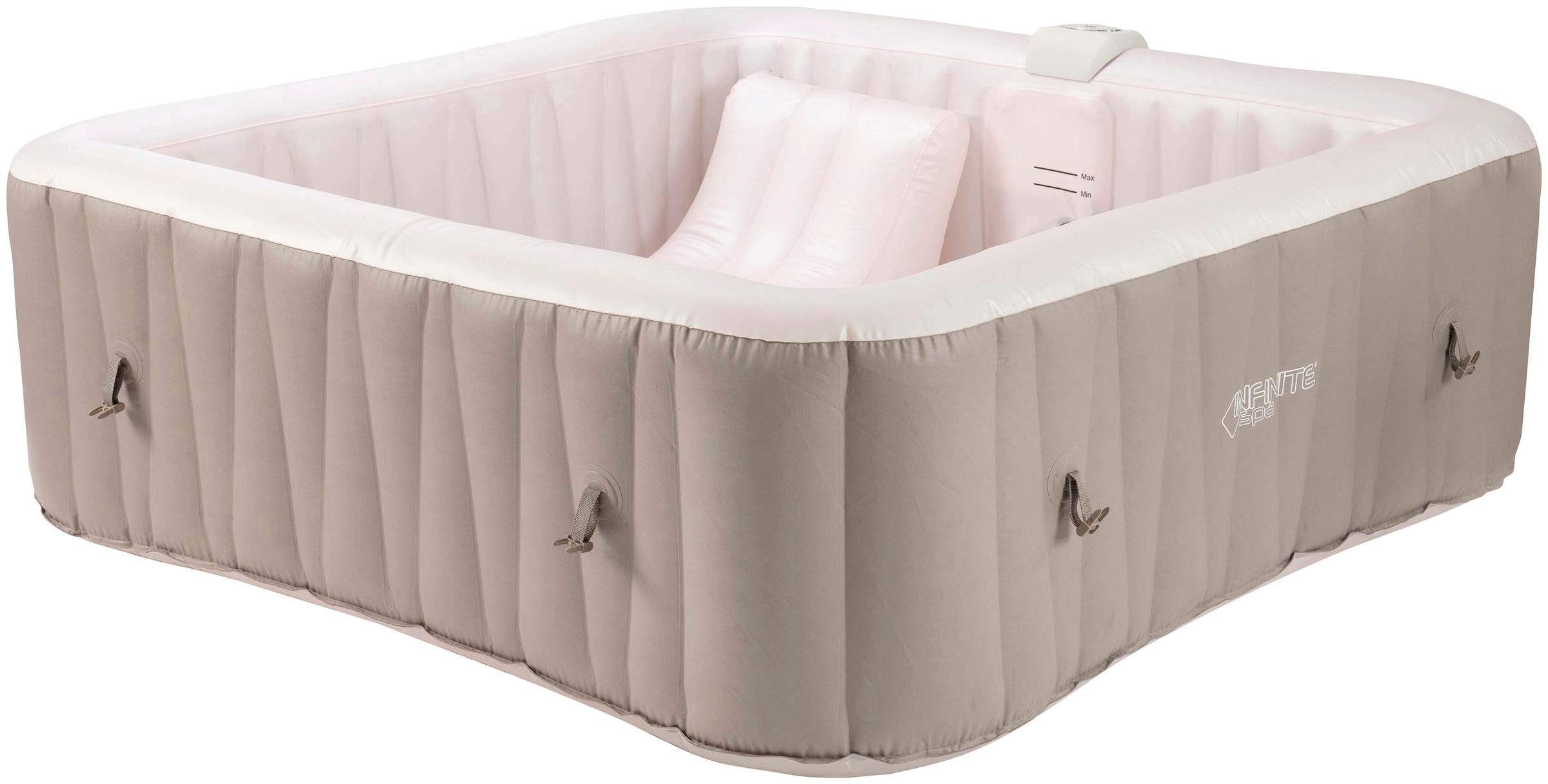 Infinite Spa Whirlpool »Elite Face 2 Face«, (Set), BxLxH: 198x198x65 cm, 1.000 l, bis zu 2 Personen