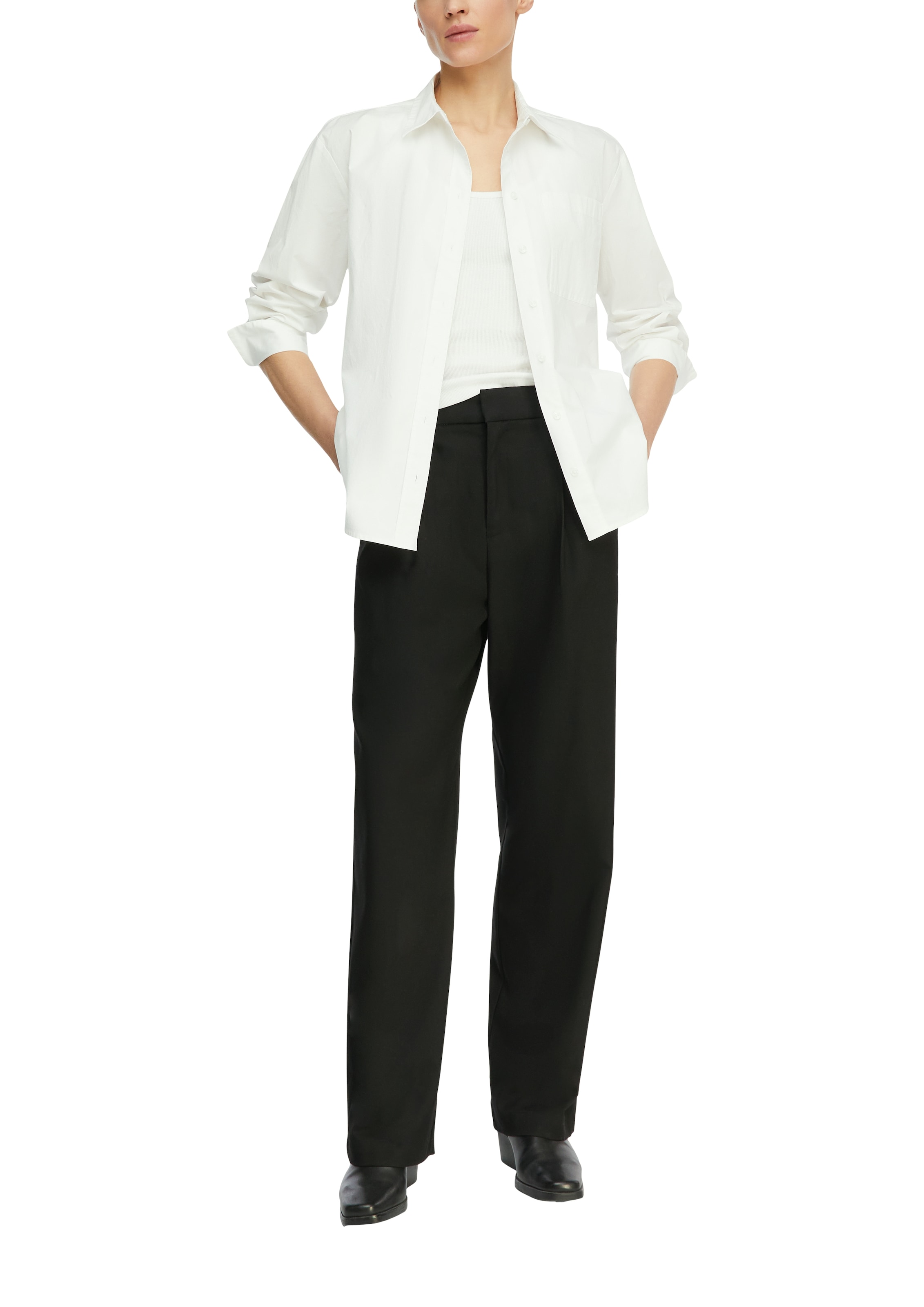 Comma Langarmbluse mit Stretch