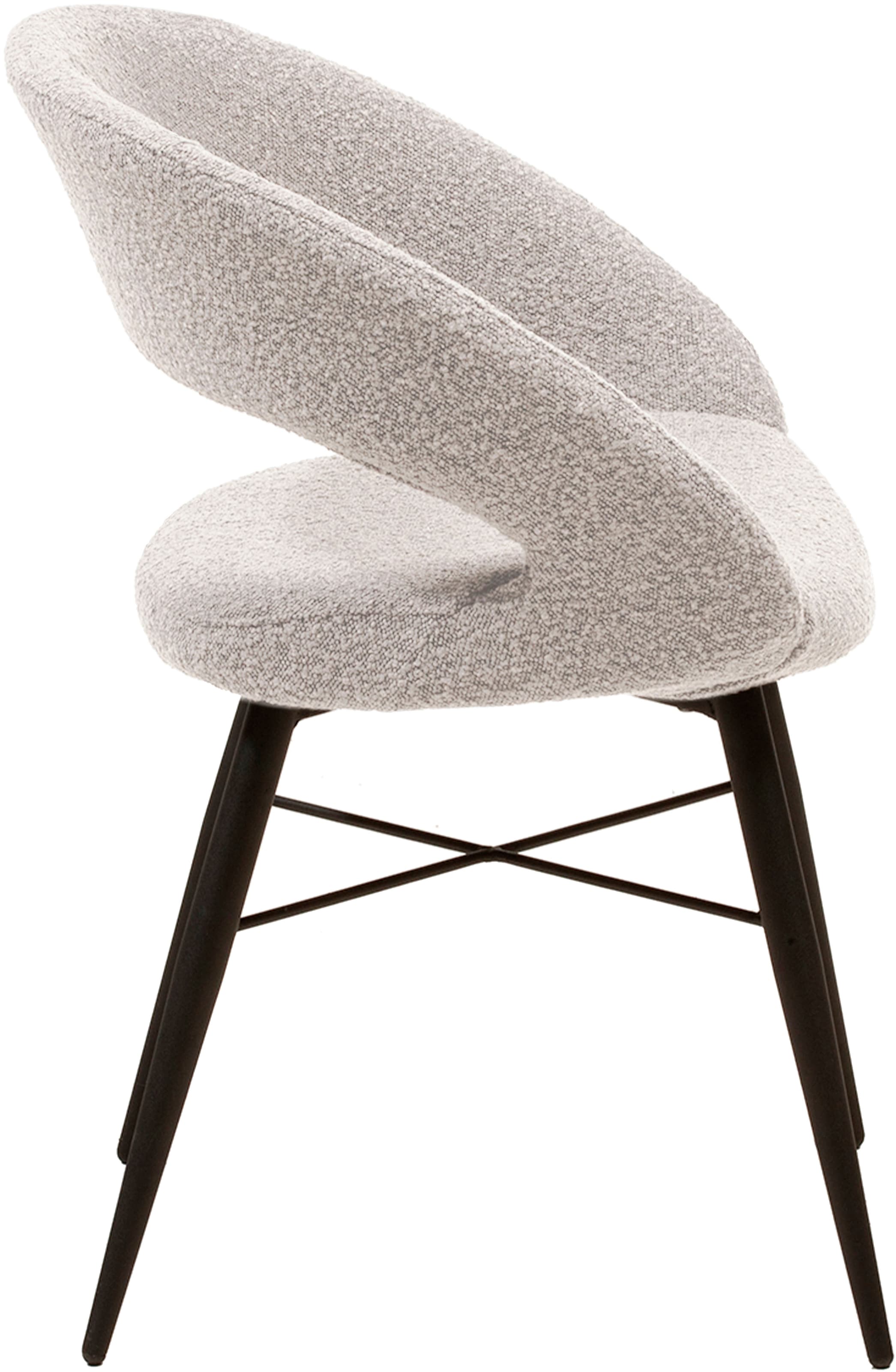 OMG Design Esszimmerstuhl »Marley« (Set) 1 Stk.mit modernem Cut-Out, Bouclé Bezug