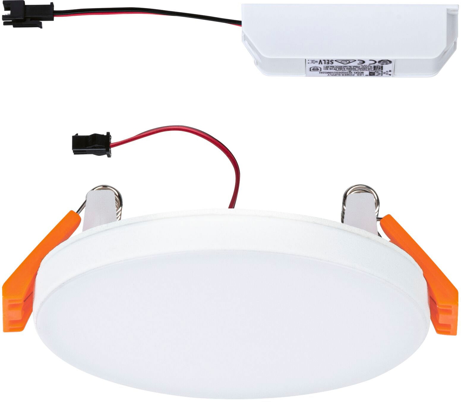 Paulmann LED Einbauleuchte »VariFit LED Einbaupanel Veluna Edge IP44 rund 90mm 450lm 3000K Weiß«, 1 flammig, VariFit LED Einbaupanel Veluna Edge IP44 rund 90mm 450lm 3000K Weiß