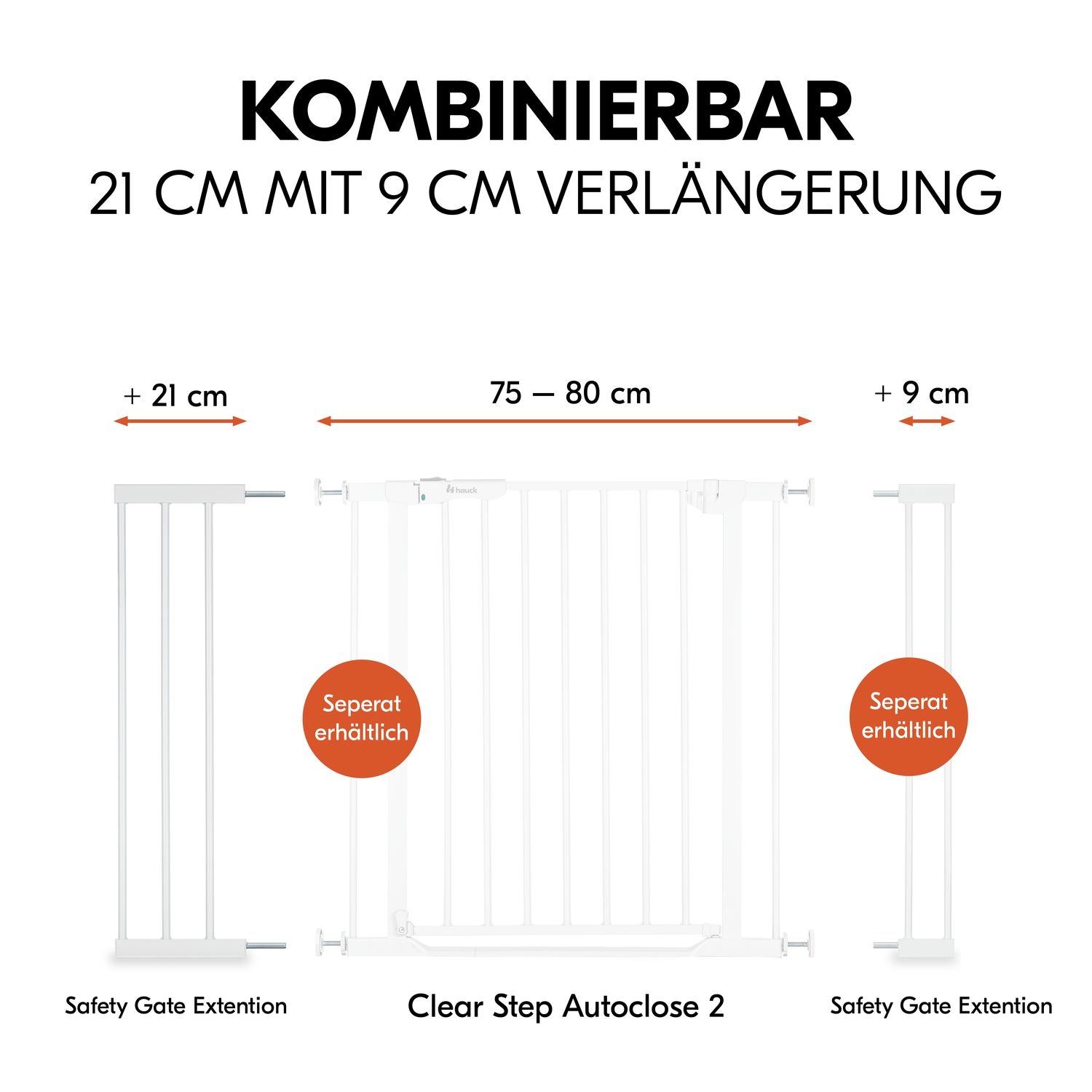 Hauck Verlängerung für Türschutzgitter »Extension, 21 cm, White«