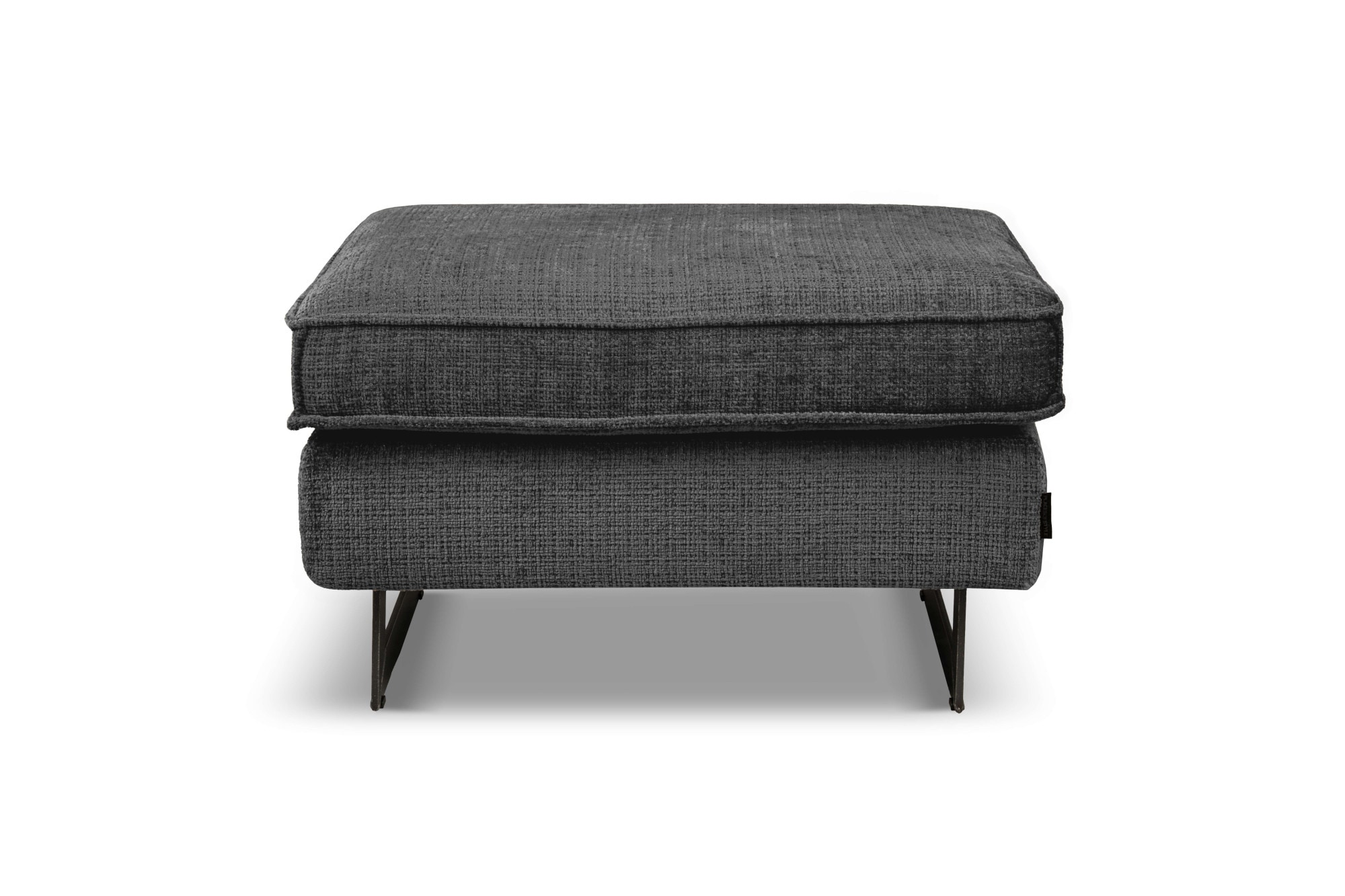 PLACES OF STYLE Polsterhocker »Pinto« mit Keder, Metallfüßen und auch in Cord Bezug erhältlich