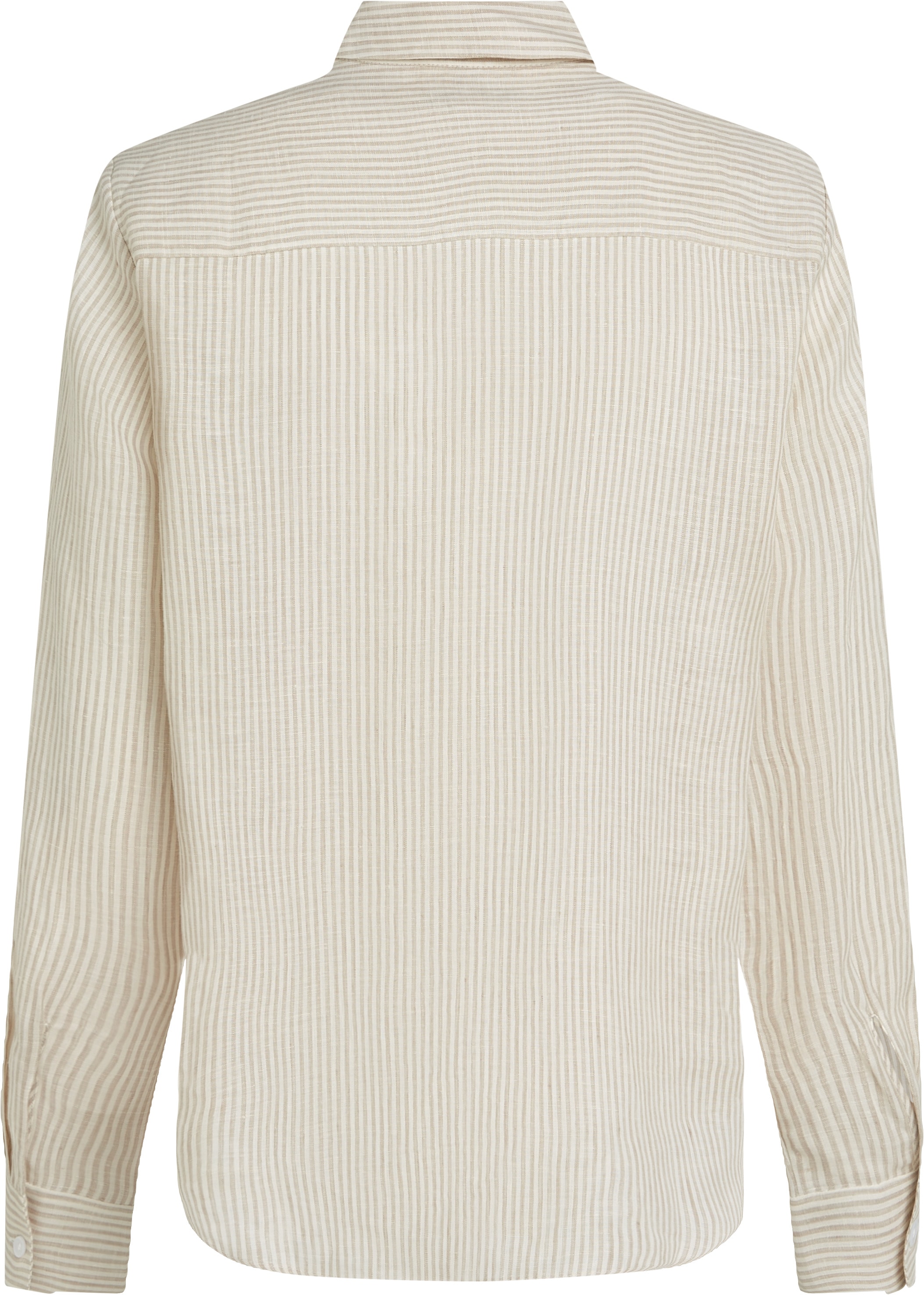 Tommy Hilfiger Hemdbluse »ESS LINEN RELAXED SHIRT«, mit Logostickerei,kühlendes Premium Leinen