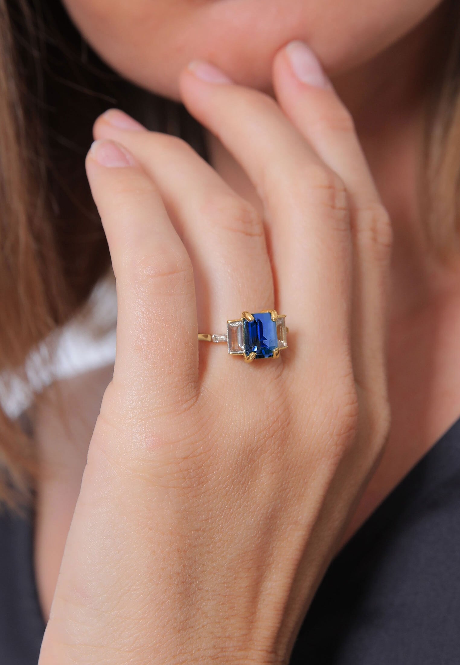 Elli Premium Silberring »Ring Topas Grün 925 Sterling Silber Gold-plated«
