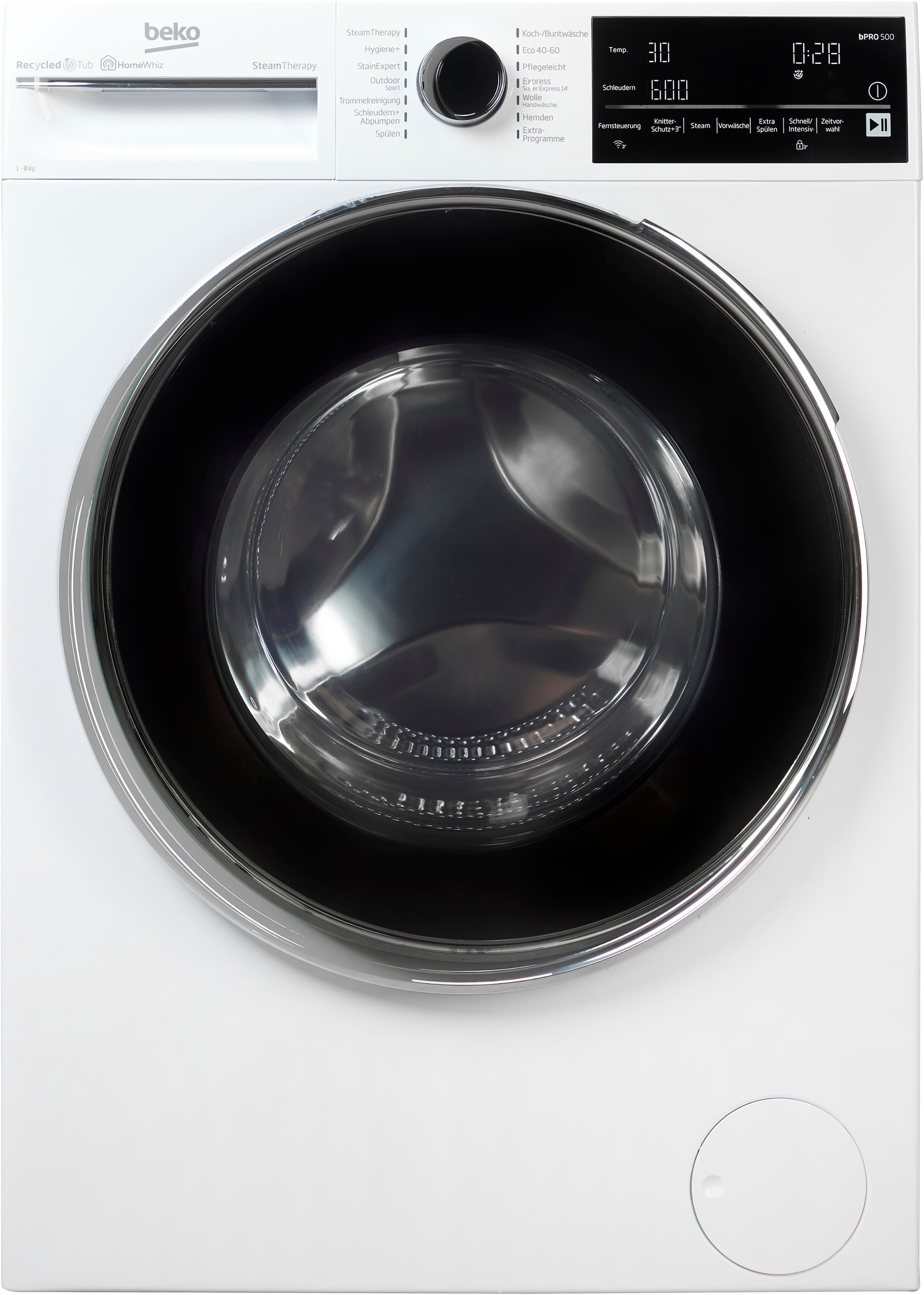 BEKO Waschmaschine »B5WFT78410W 7178551900«, 8 kg, 1400 U/min, AddXtra Nachlegefunktion