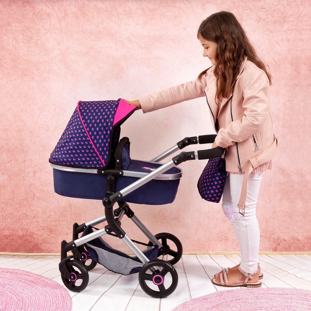 Bayer Kombi-Puppenwagen »Vario, Blau/Pink«