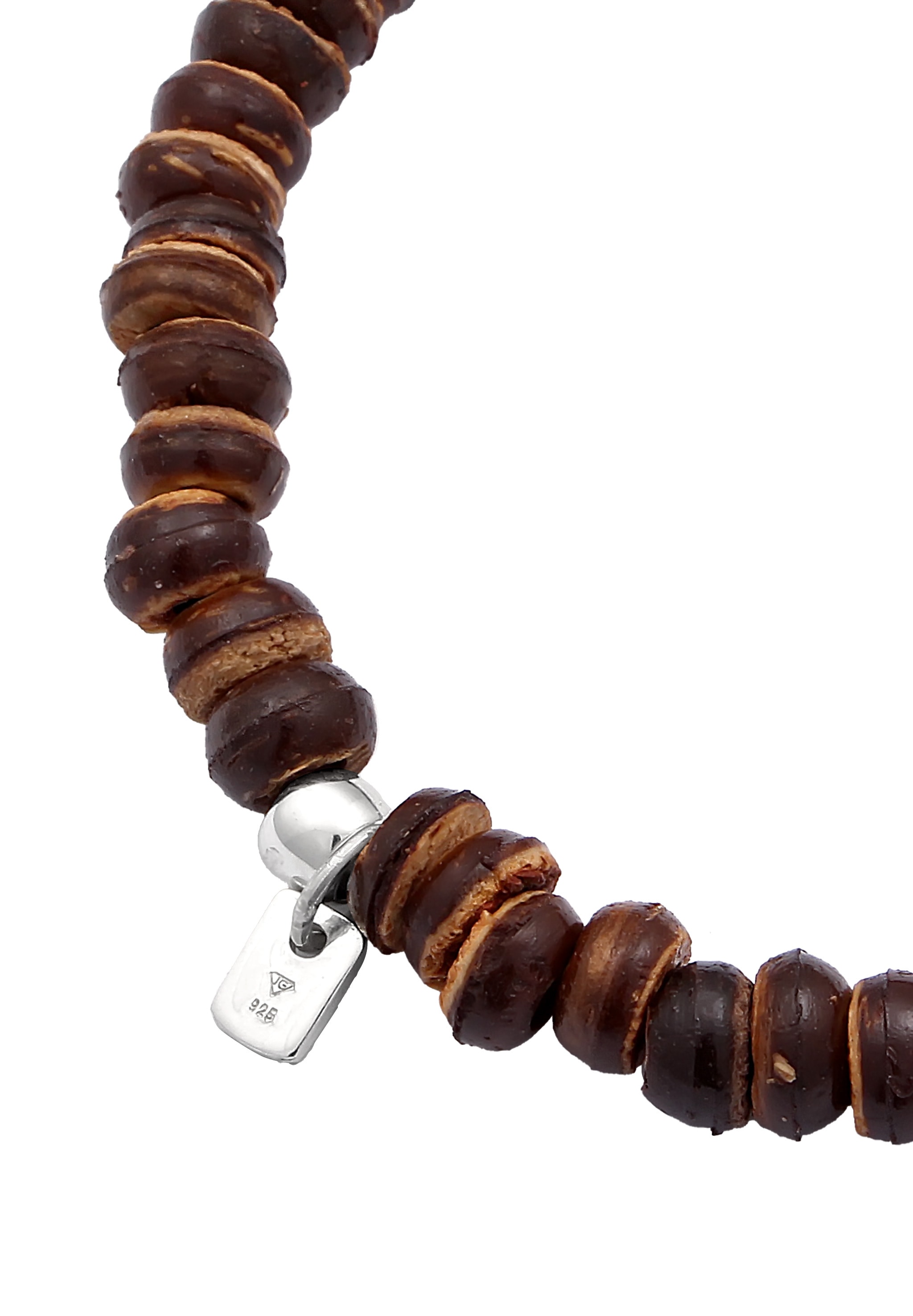 Kuzzoi Armkette »Armband Kokusnuss Beads Synthetische Perle Weiß 925 Sterling Silber«