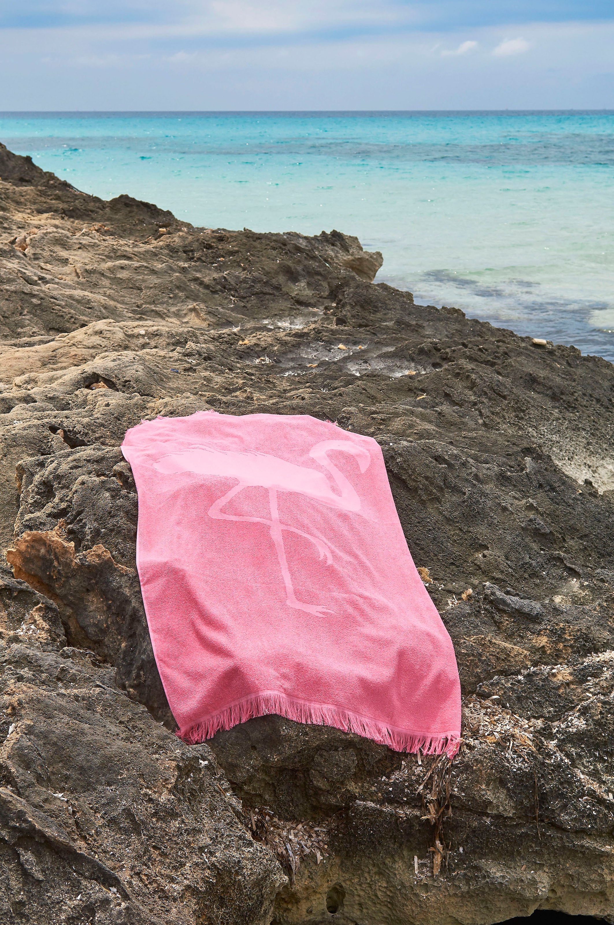 ideal Sauna- done.® Hamamtücher Strandtuch als »Flamingo«, St.), saugfähige (1 Frottier-Innenseite, oder