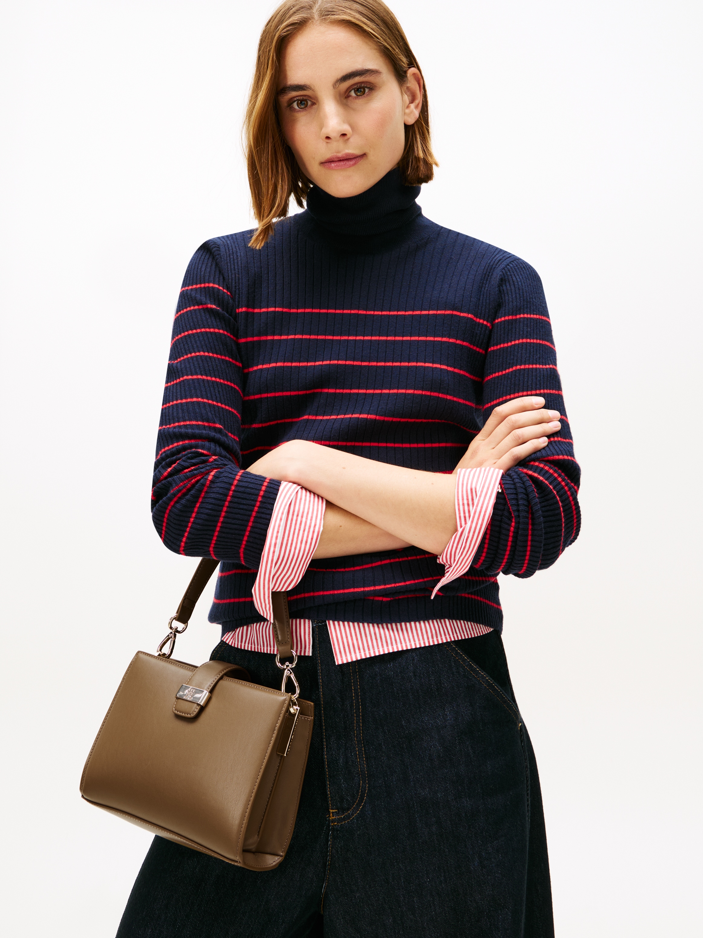 Tommy Hilfiger Satchel »TH HERITAGE MINI SATCHEL« , Damen Umhängetasche, Tragetasche, Schultertasche mit Logo